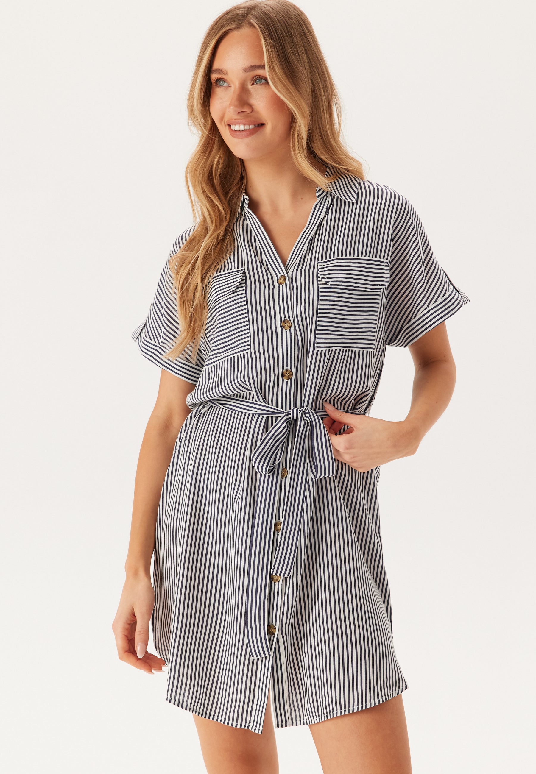 VERO MODA Vmbumpy Ss Short Shirt Dress