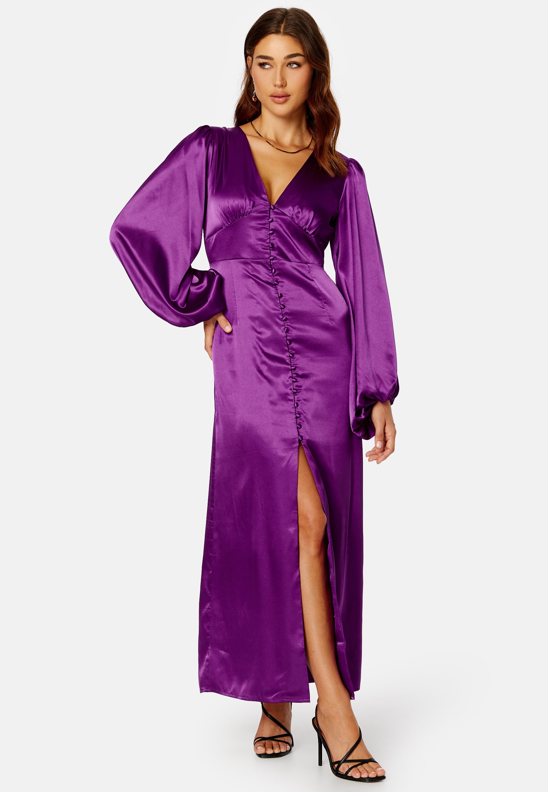 VILA Adilina Plain L/S Maxi Dress