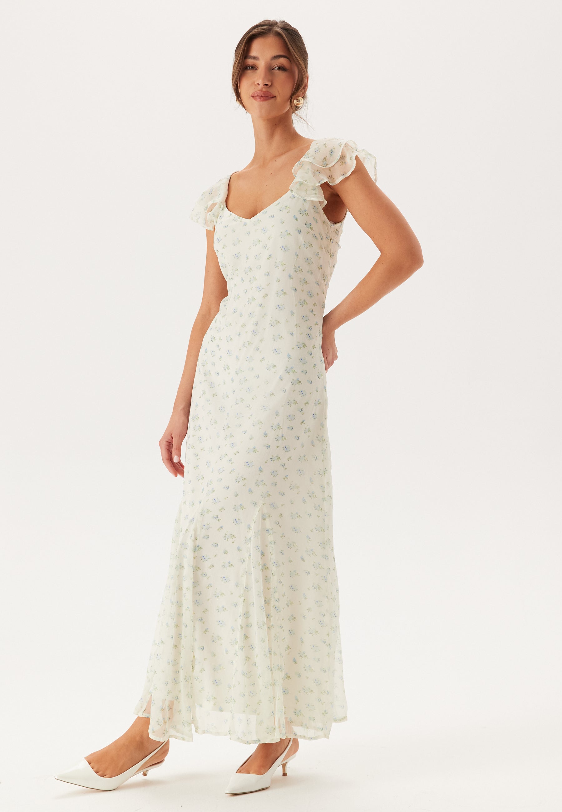 VERO MODA Vmsmilla S/L ANKLE FRILL DRESS