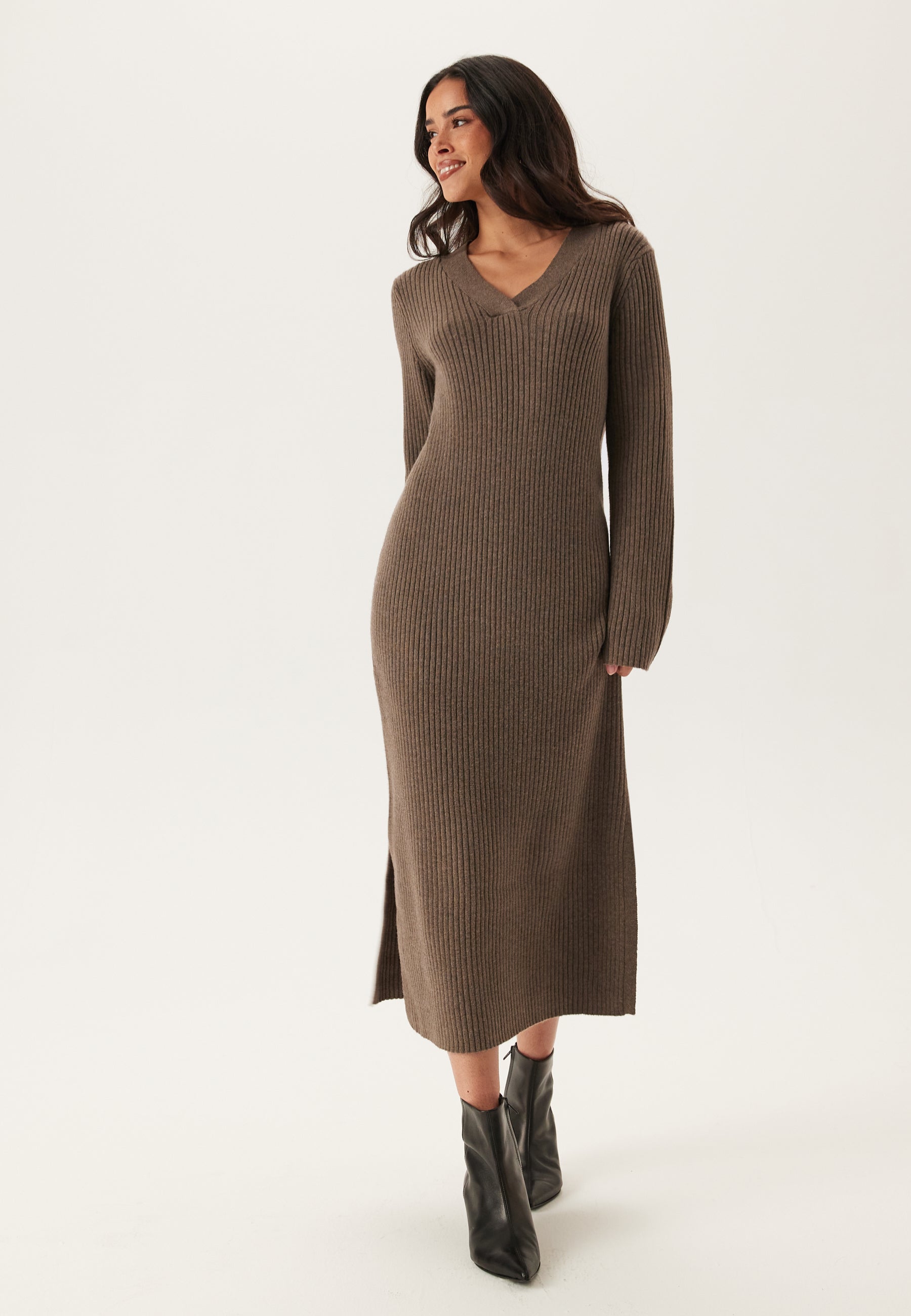 OBJECT Objelva L/S RE V-NECK KNIT DRESS