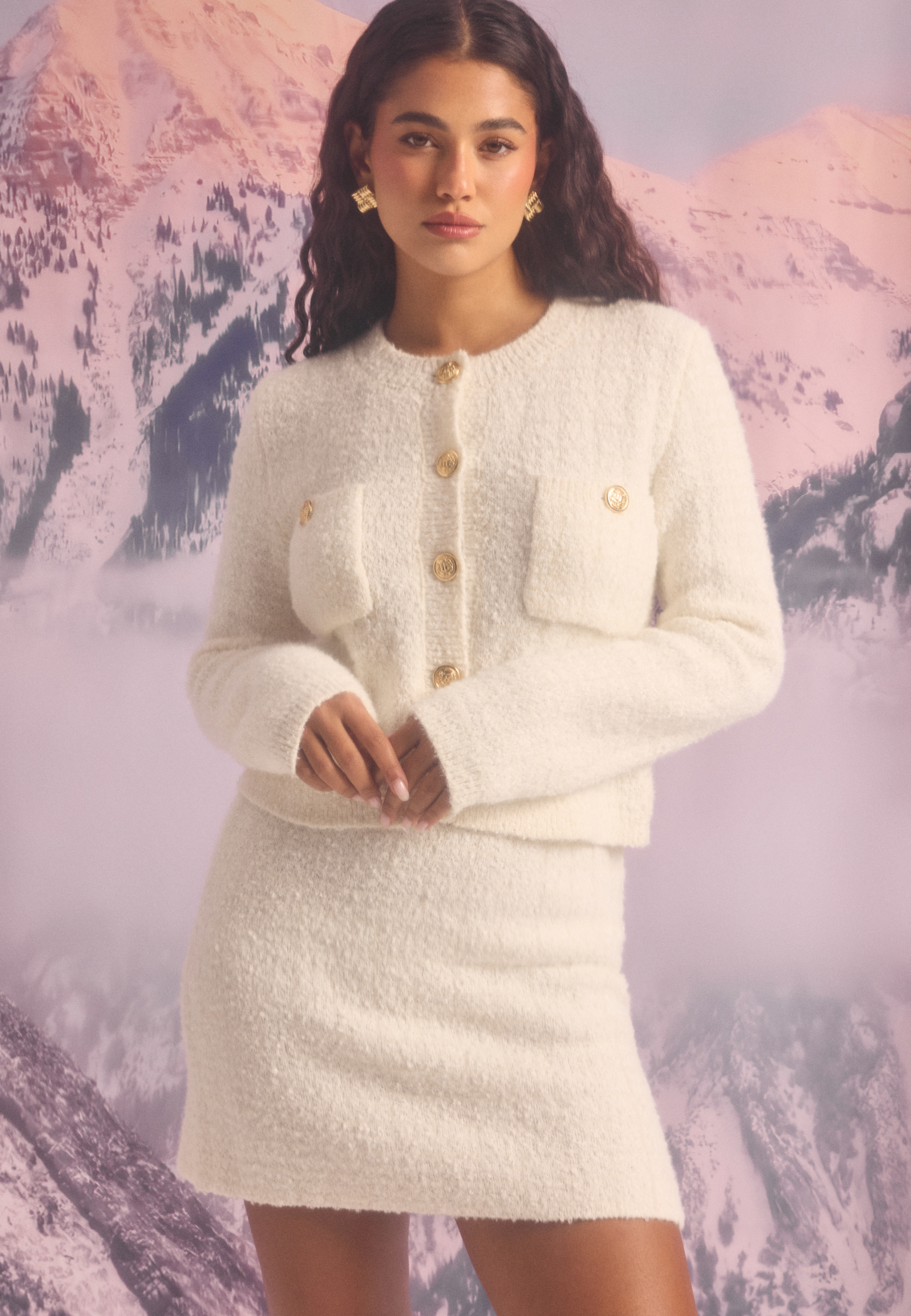 BUBBLEROOM Short Knitted Skirt