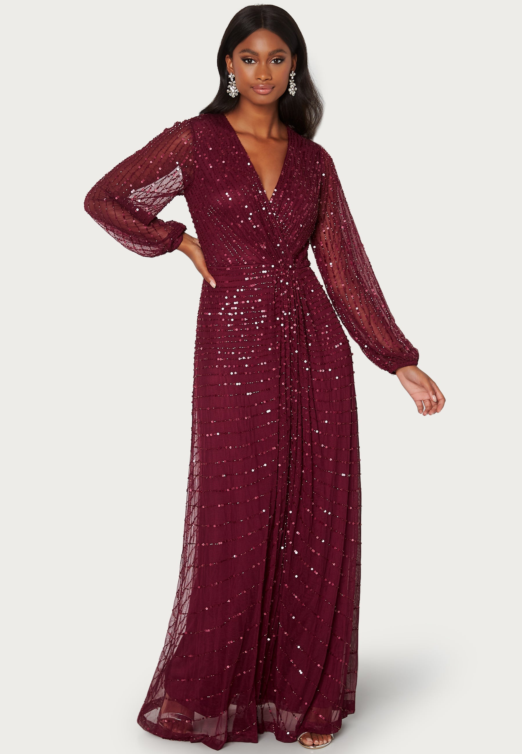 AngelEye Long Sleeve Sequin Dress