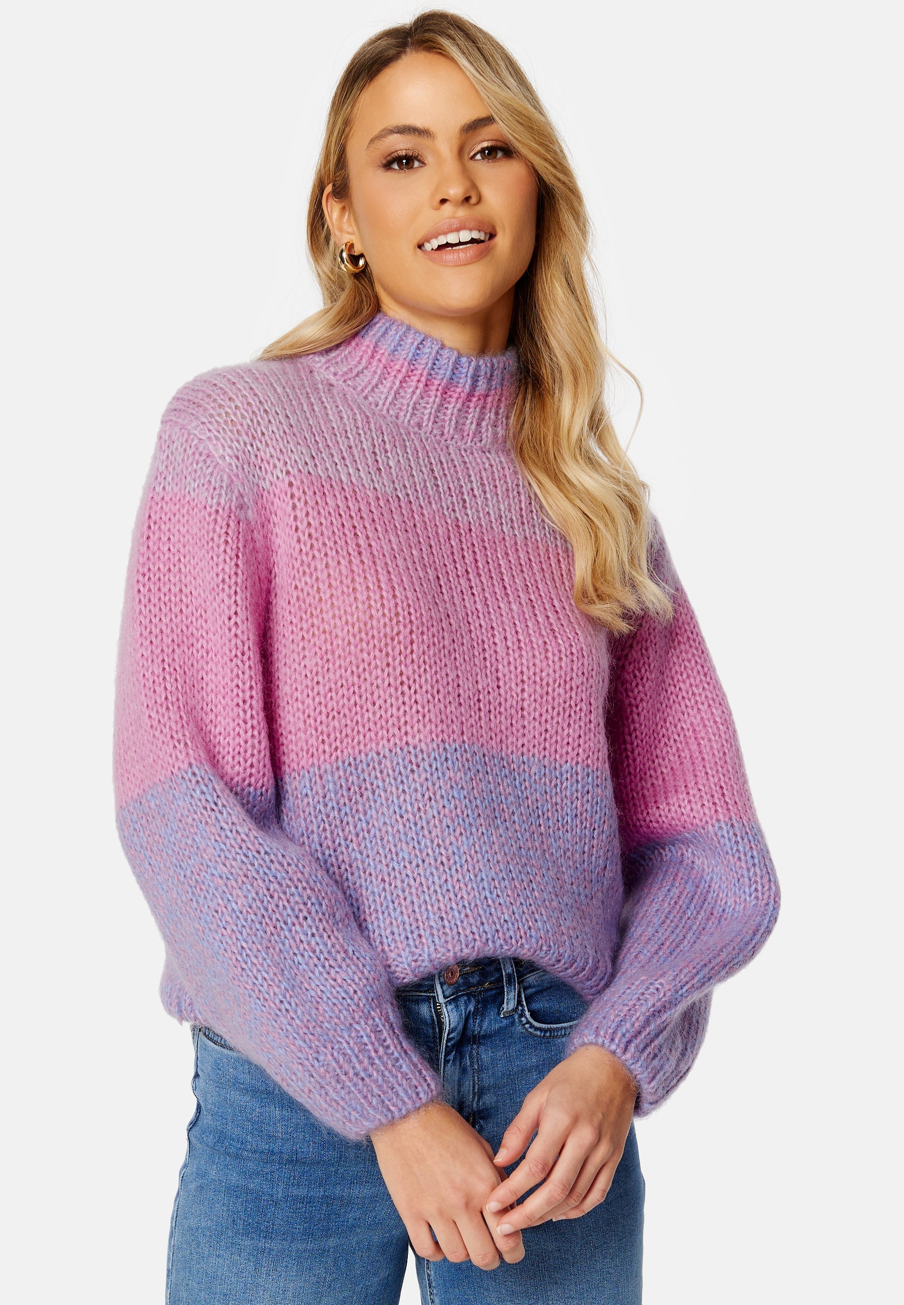 SELECTED Suanne Stripe LS Knit Highneck