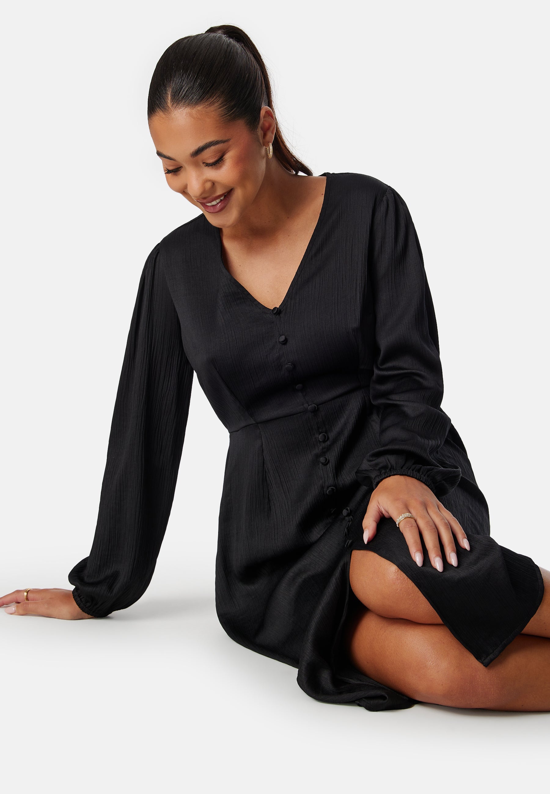 Happy Holly Satin Dress