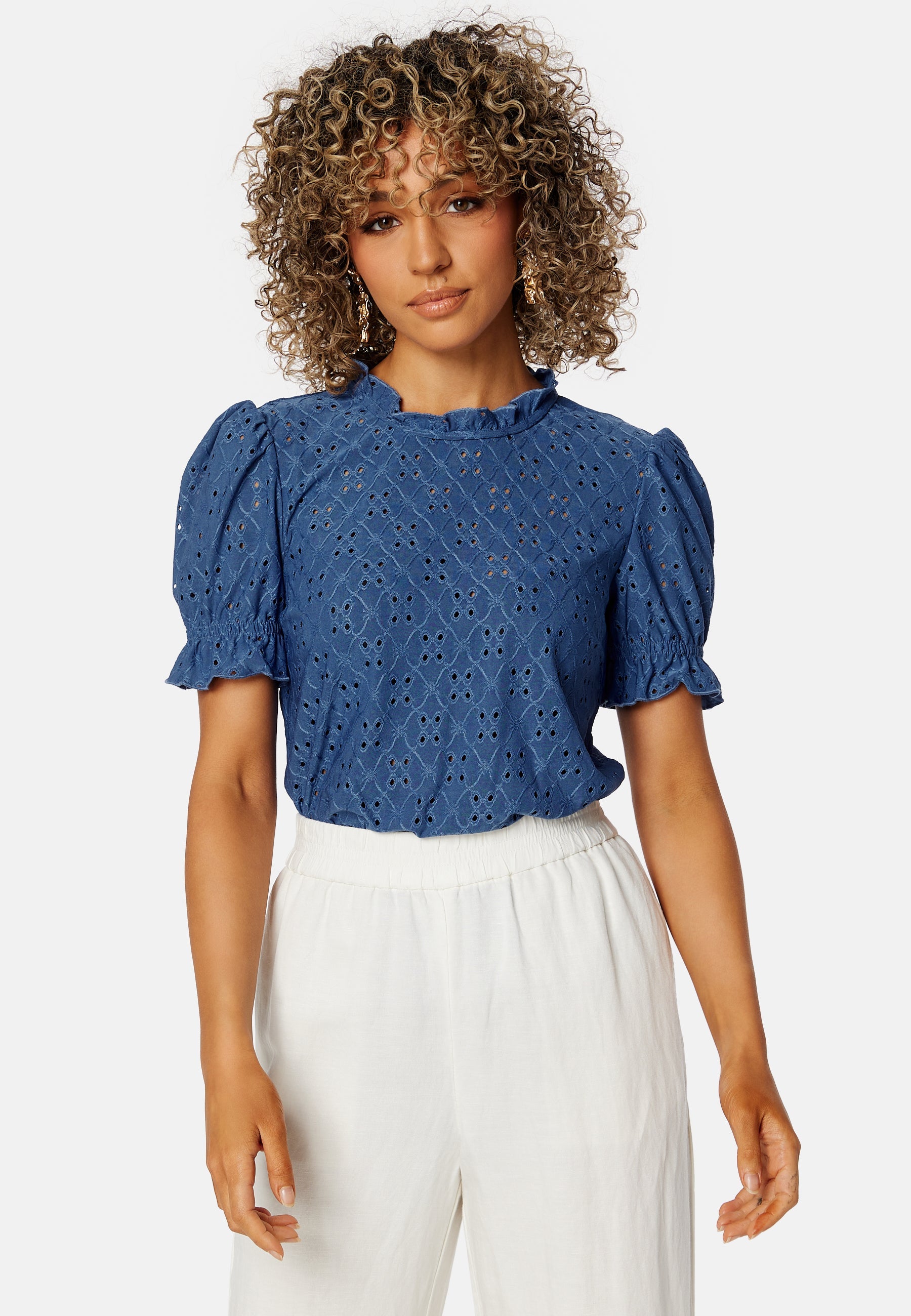 VILA Vikawa S/S Flounce Top