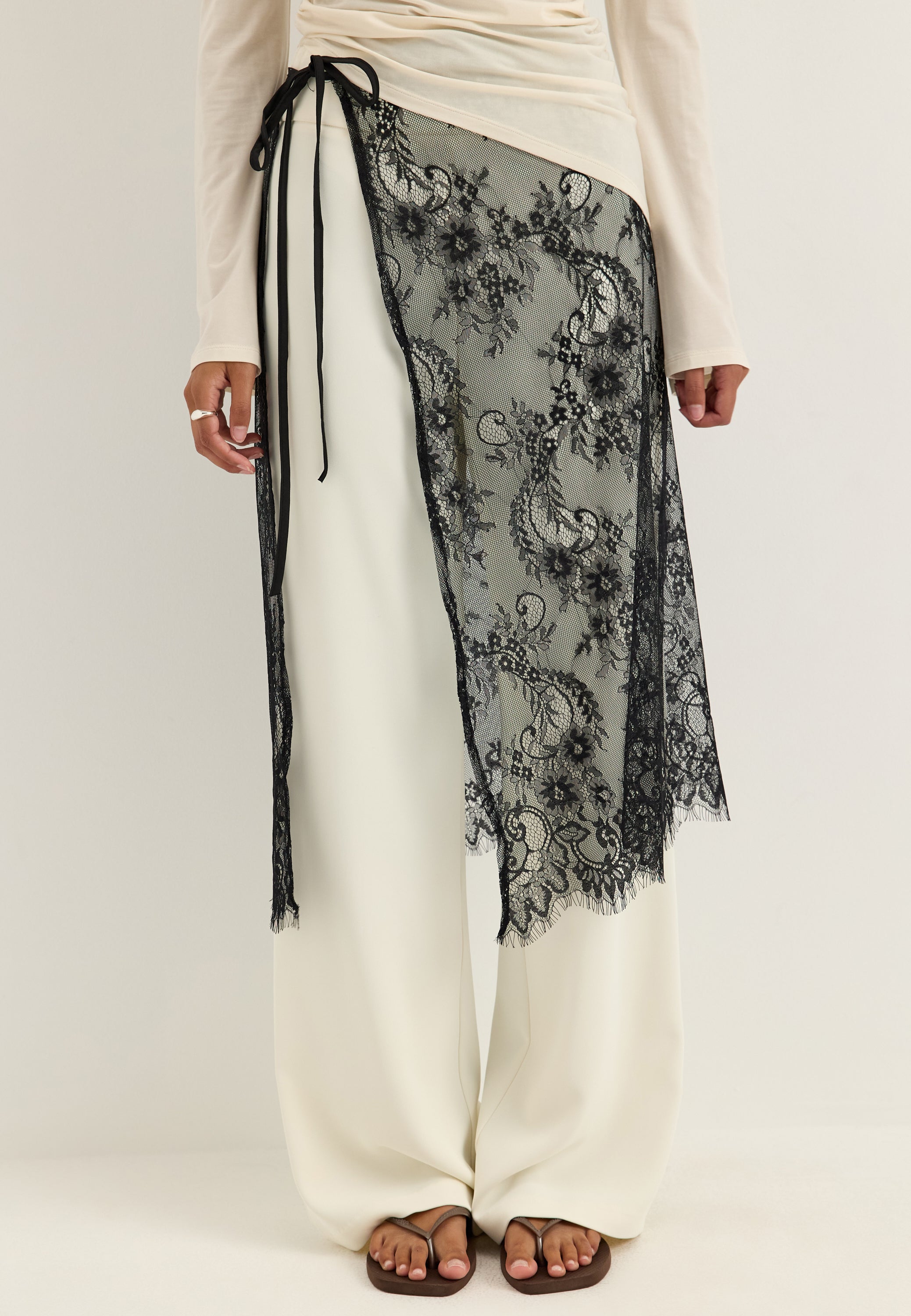 VILA Vialis Wrap Lace Scarf