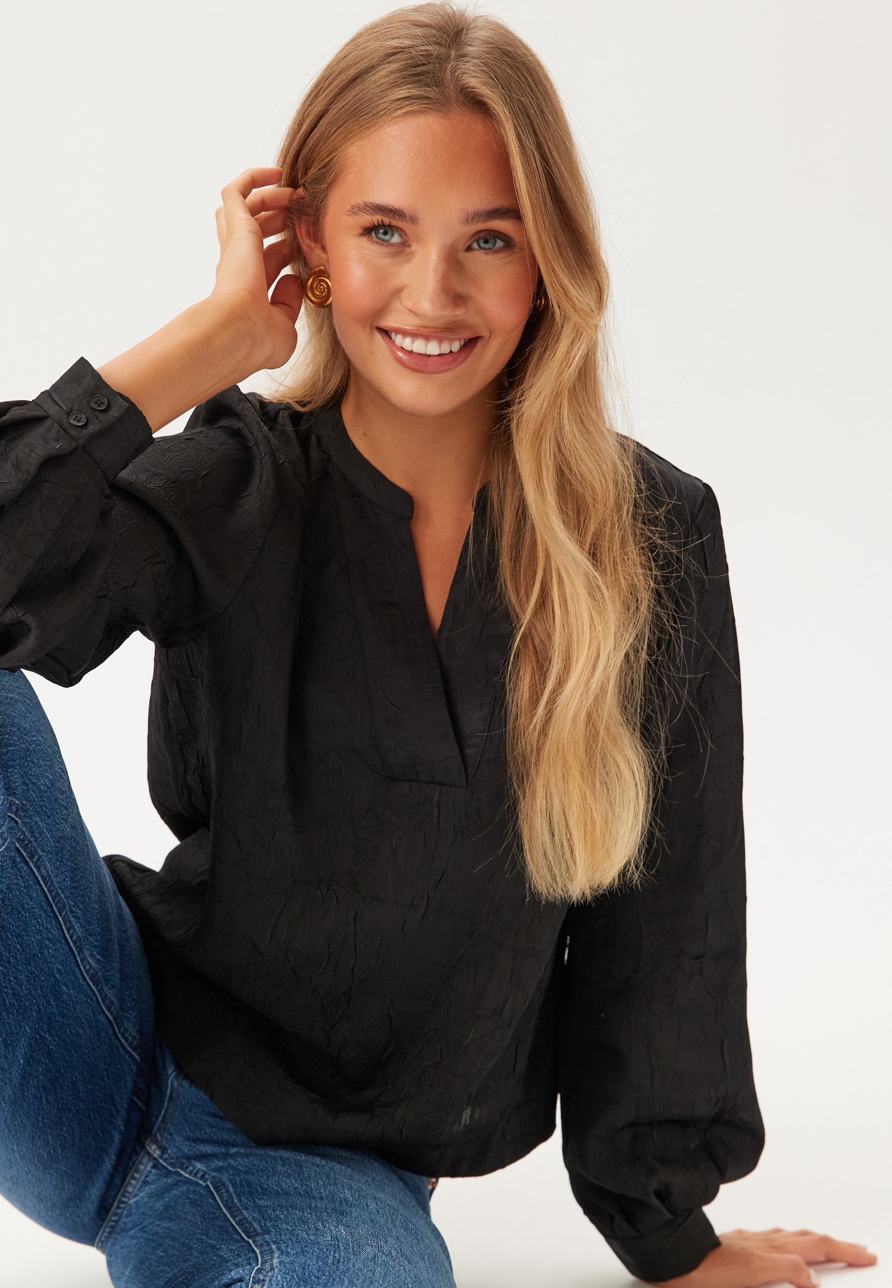 OBJECT Objjohnson Re L/S V-NECK TOP