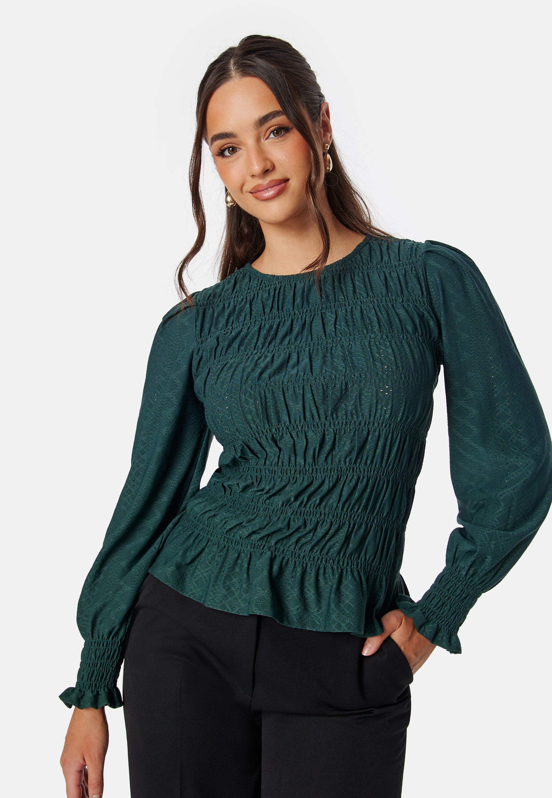 Happy Holly Long Sleeve Smock Top