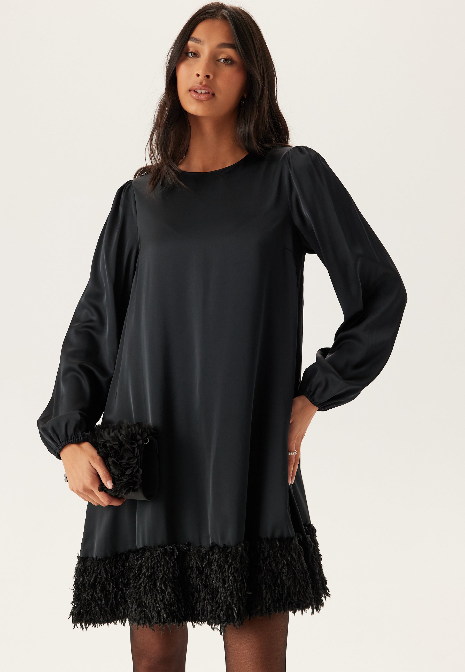 VILA Viveer O-neck L/S SHORT DRESS