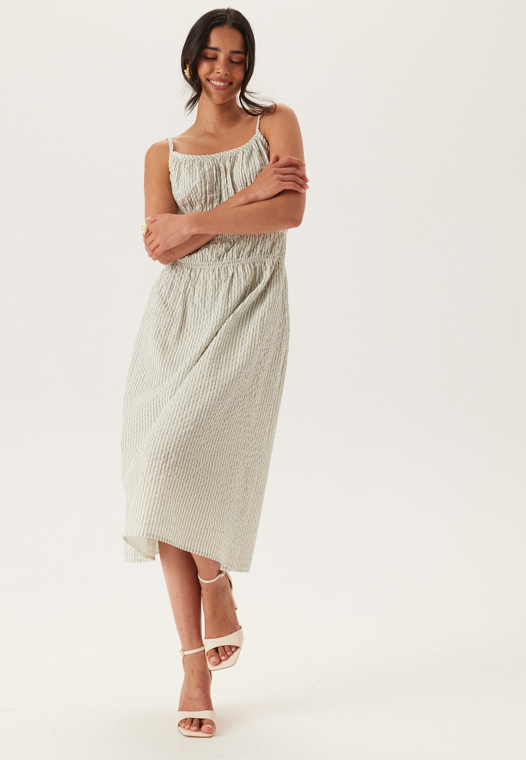 BUBBLEROOM Seersucker Smock Dress