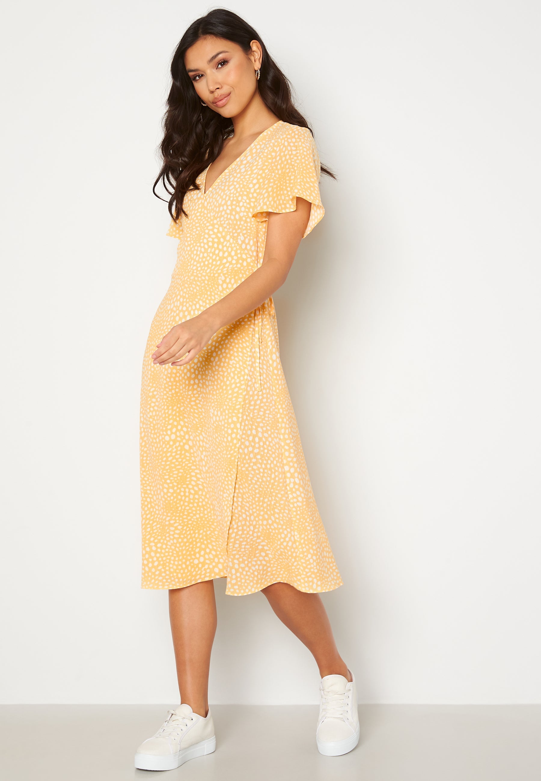 VILA Lovie S/S Wrap Midi Dress