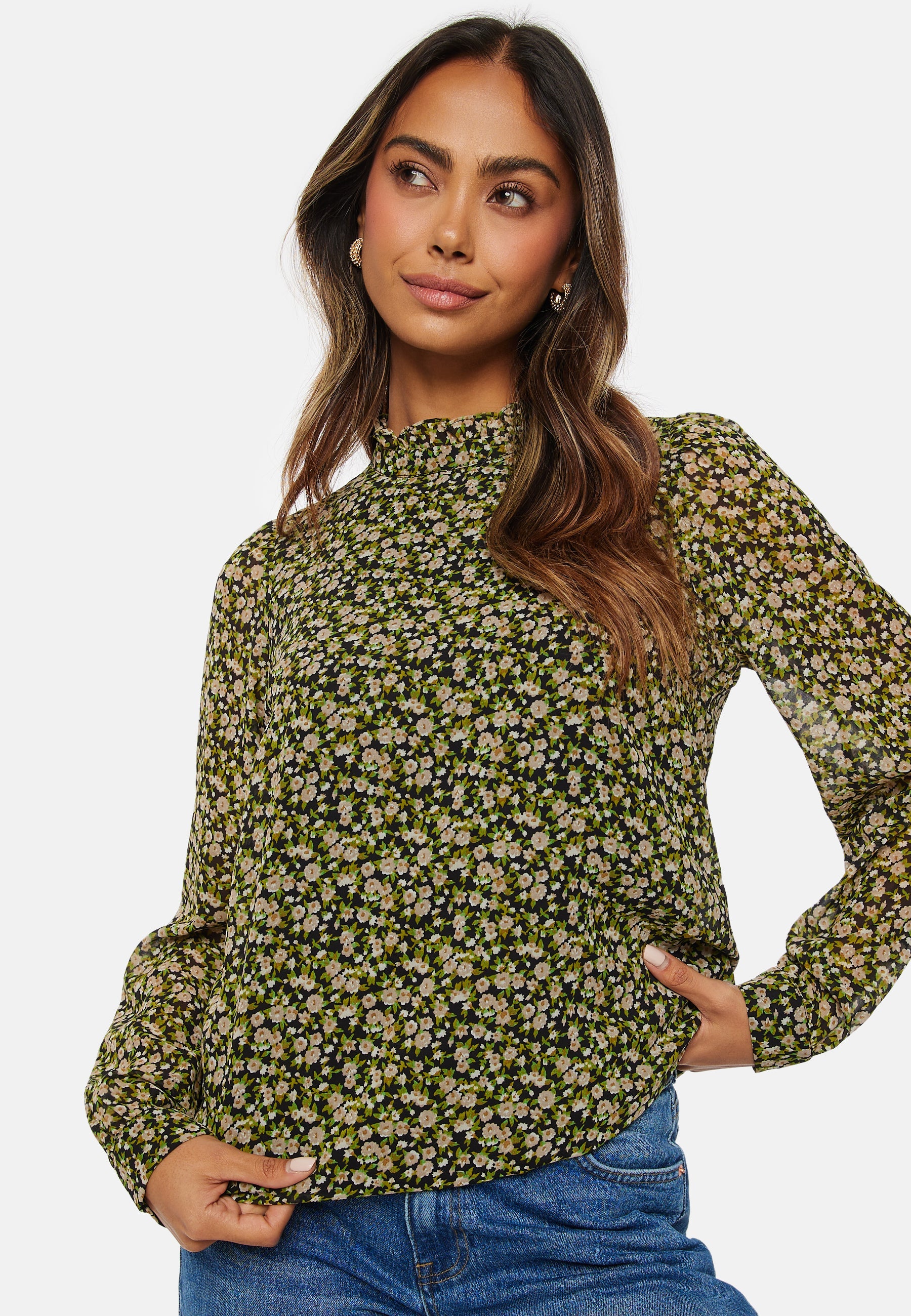 VERO MODA Holly Vica LS Frill Top