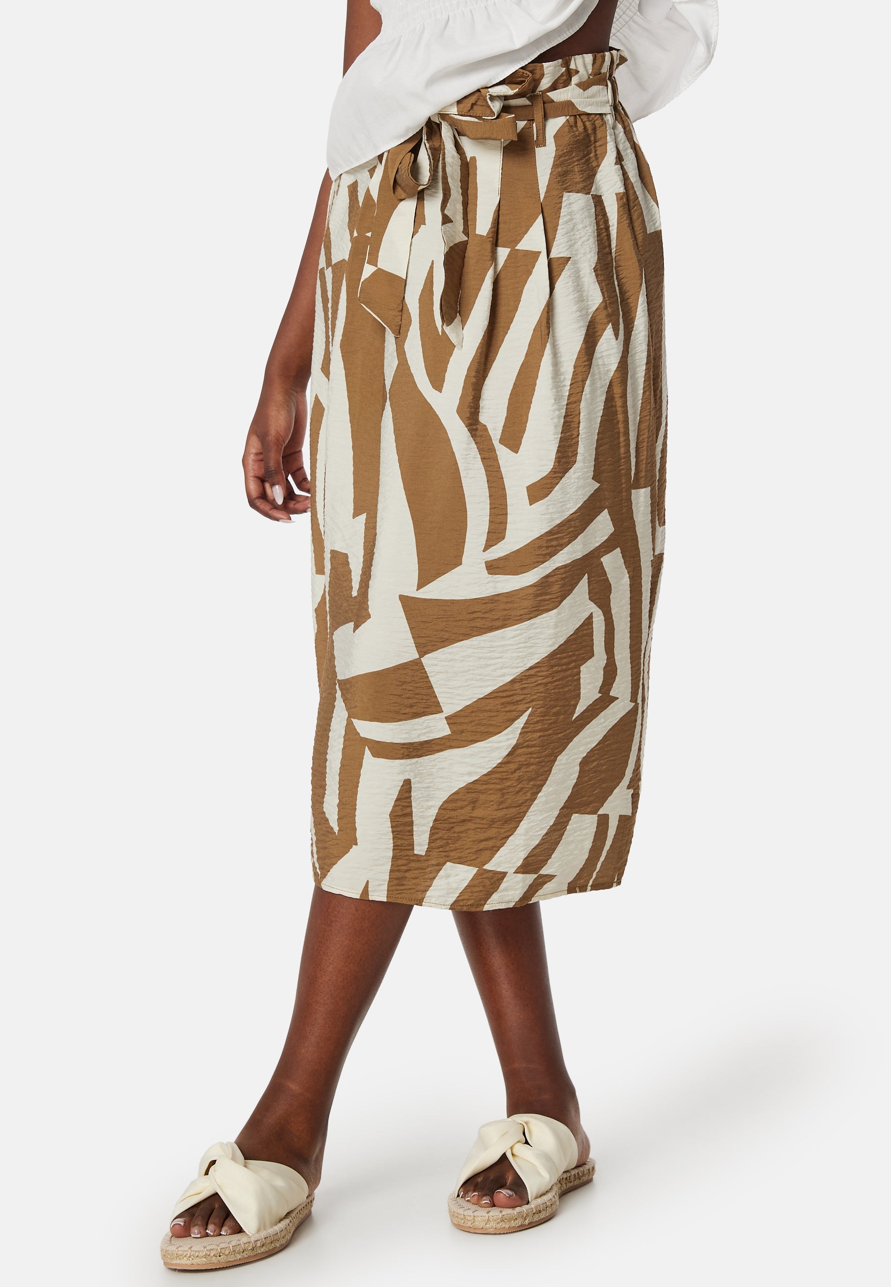 VILA Vidogma uma RW paperbag midi skirt