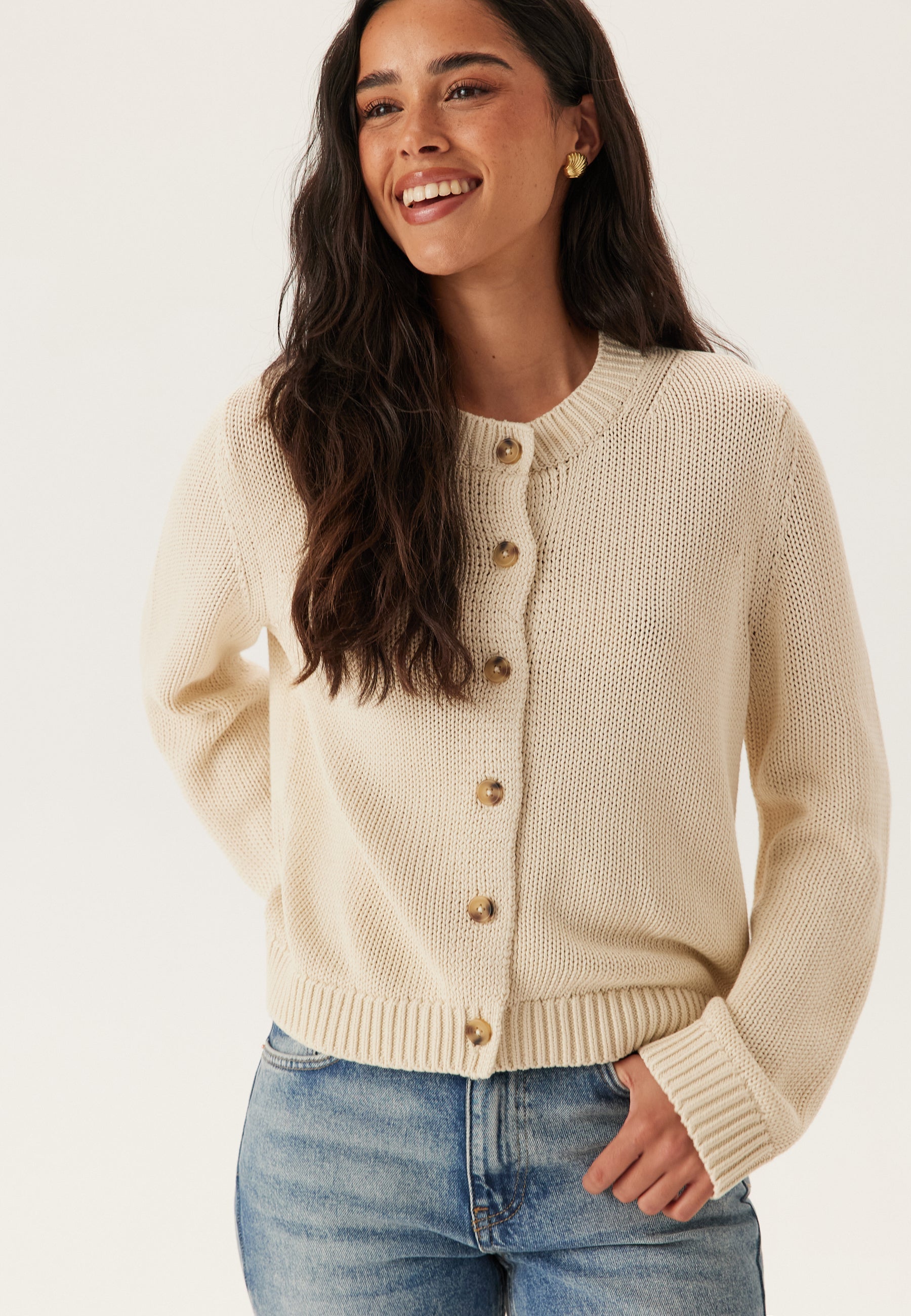 SELECTED Slfivy Ls Knit O-neck Cardigan