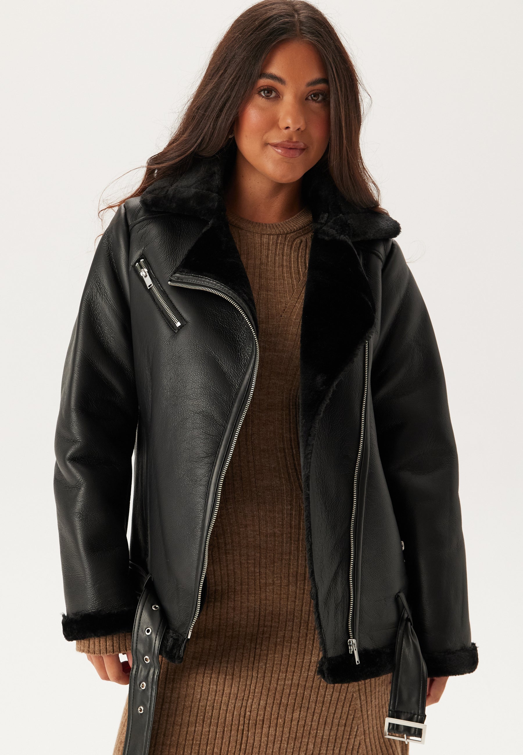 Pieces Pcnora Aviator Pu Jacket