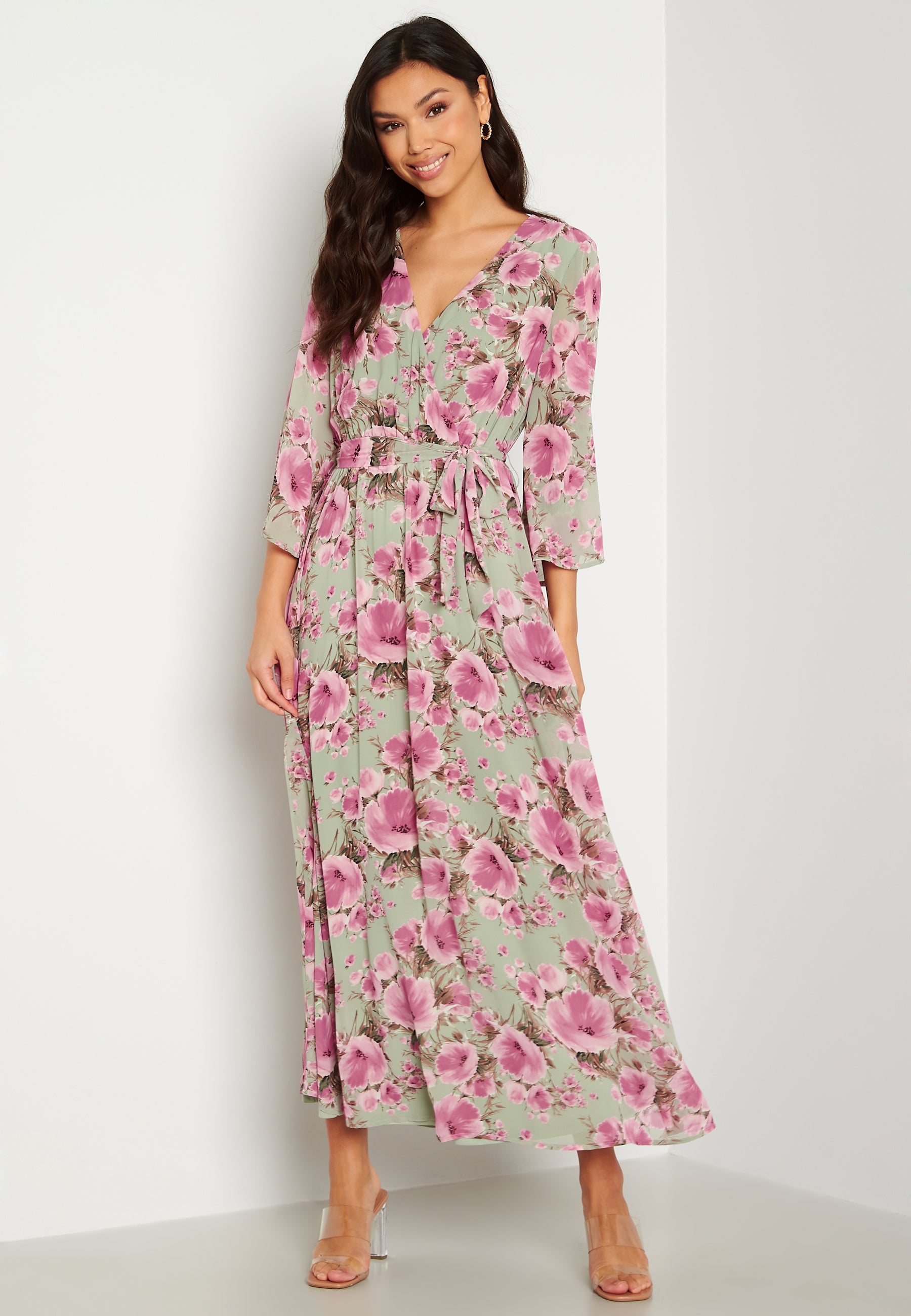 VILA Clarette V-Neck 3/4 Ankle Dress