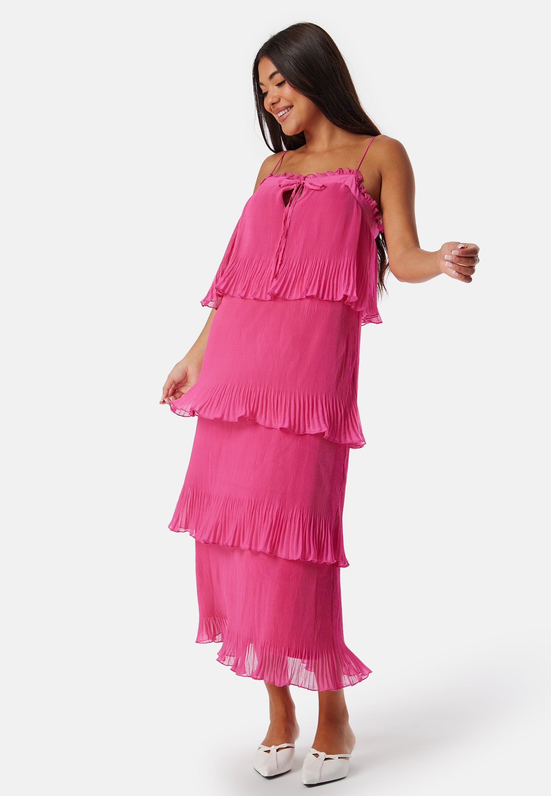 ONLY Onlasta life strap plisse midi dress