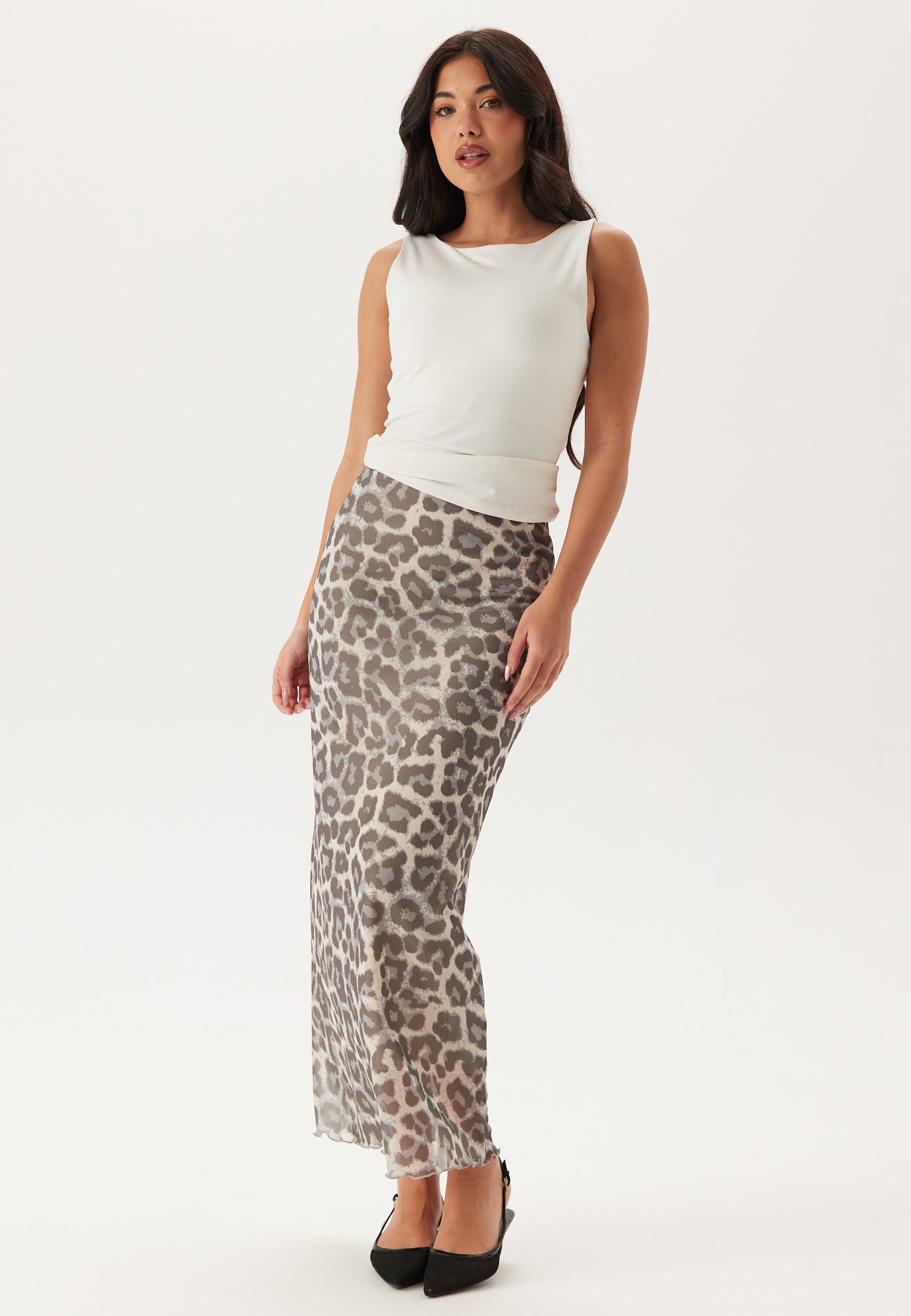 BUBBLEROOM Mesh Maxi Skirt