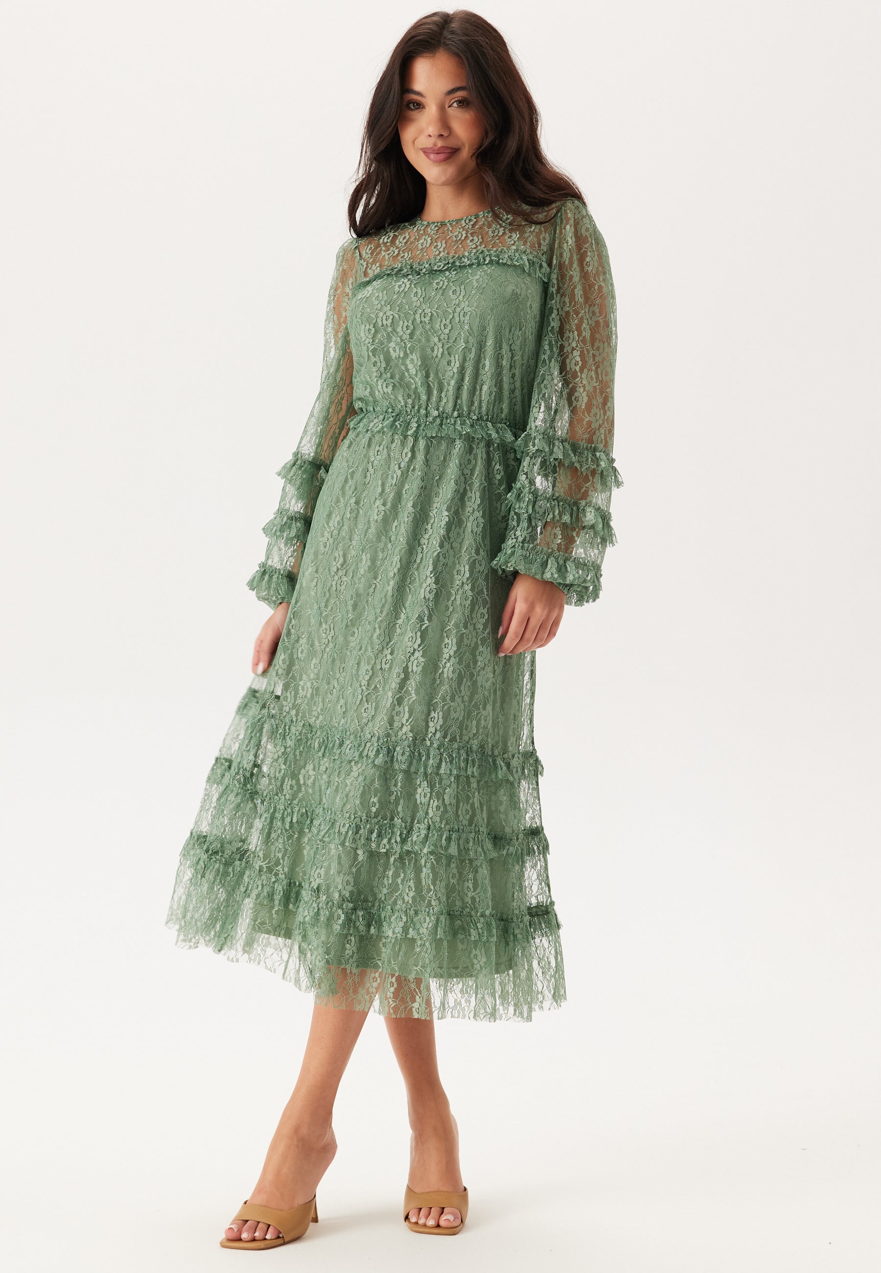 Happy Holly Midi Lace Dress