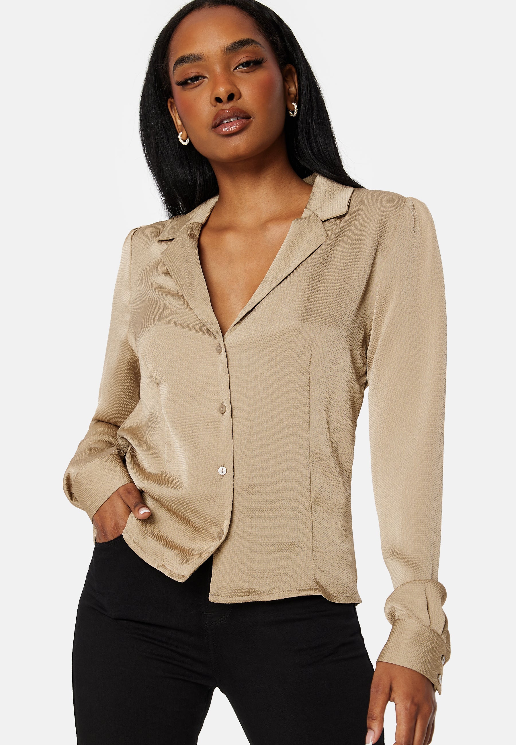 ONLY Jovana LS Top With Resort Collar