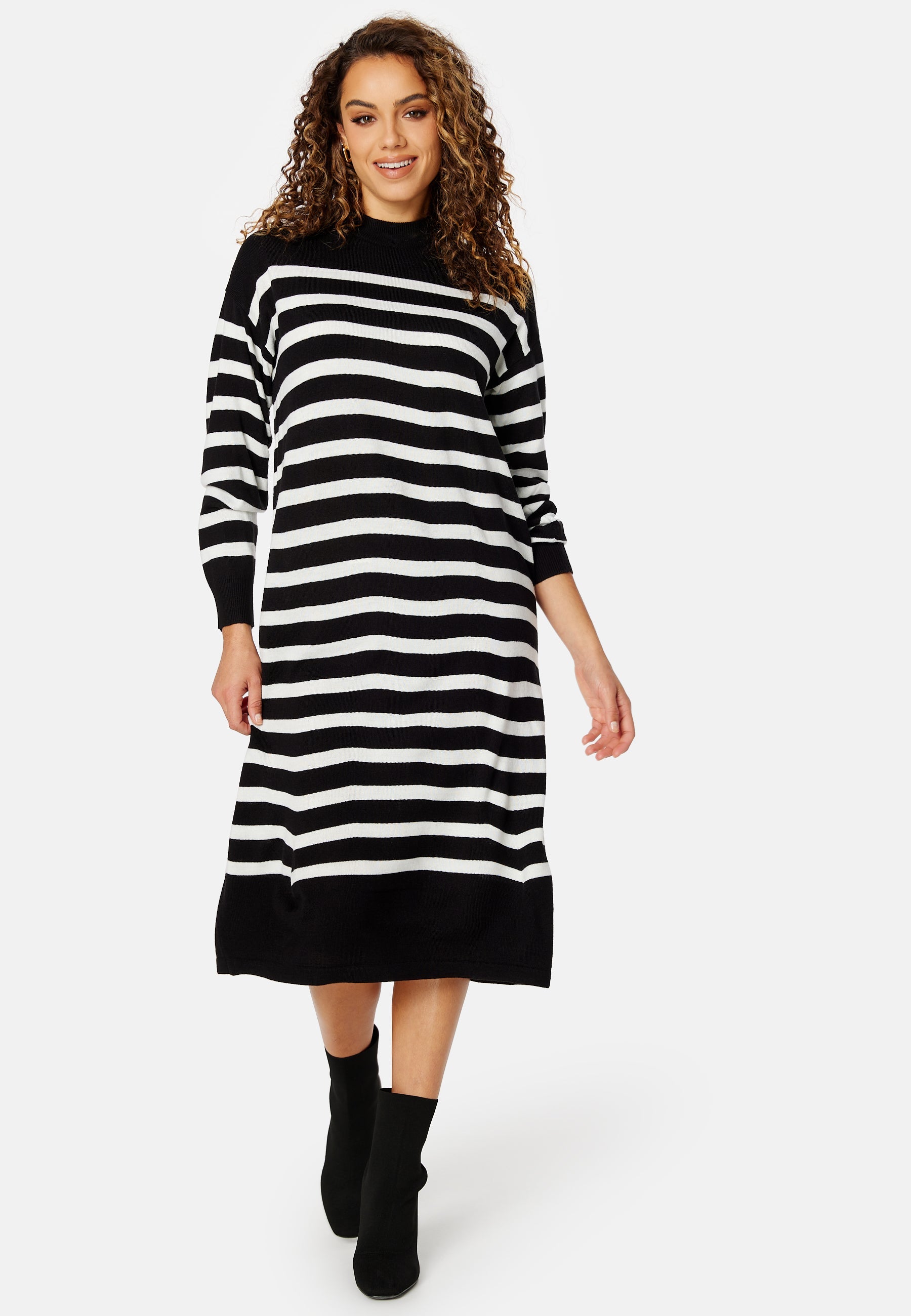 VILA Stripi Funnelneck Knit Dress