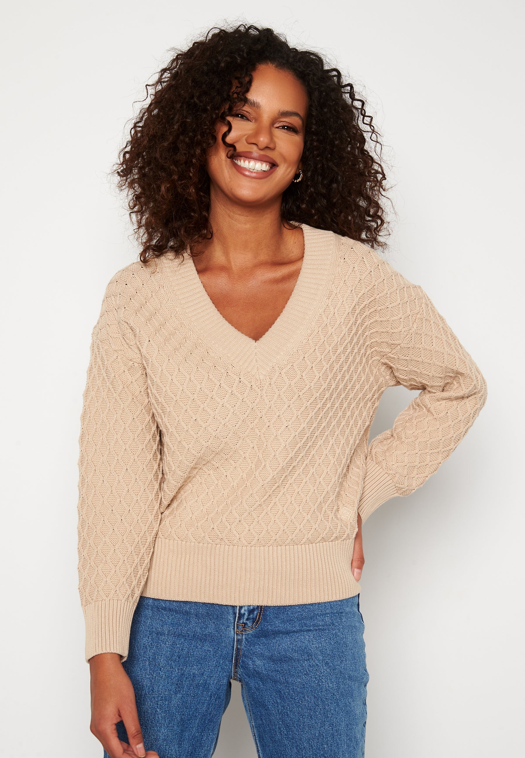 GANT Texture Cotton V-Neck