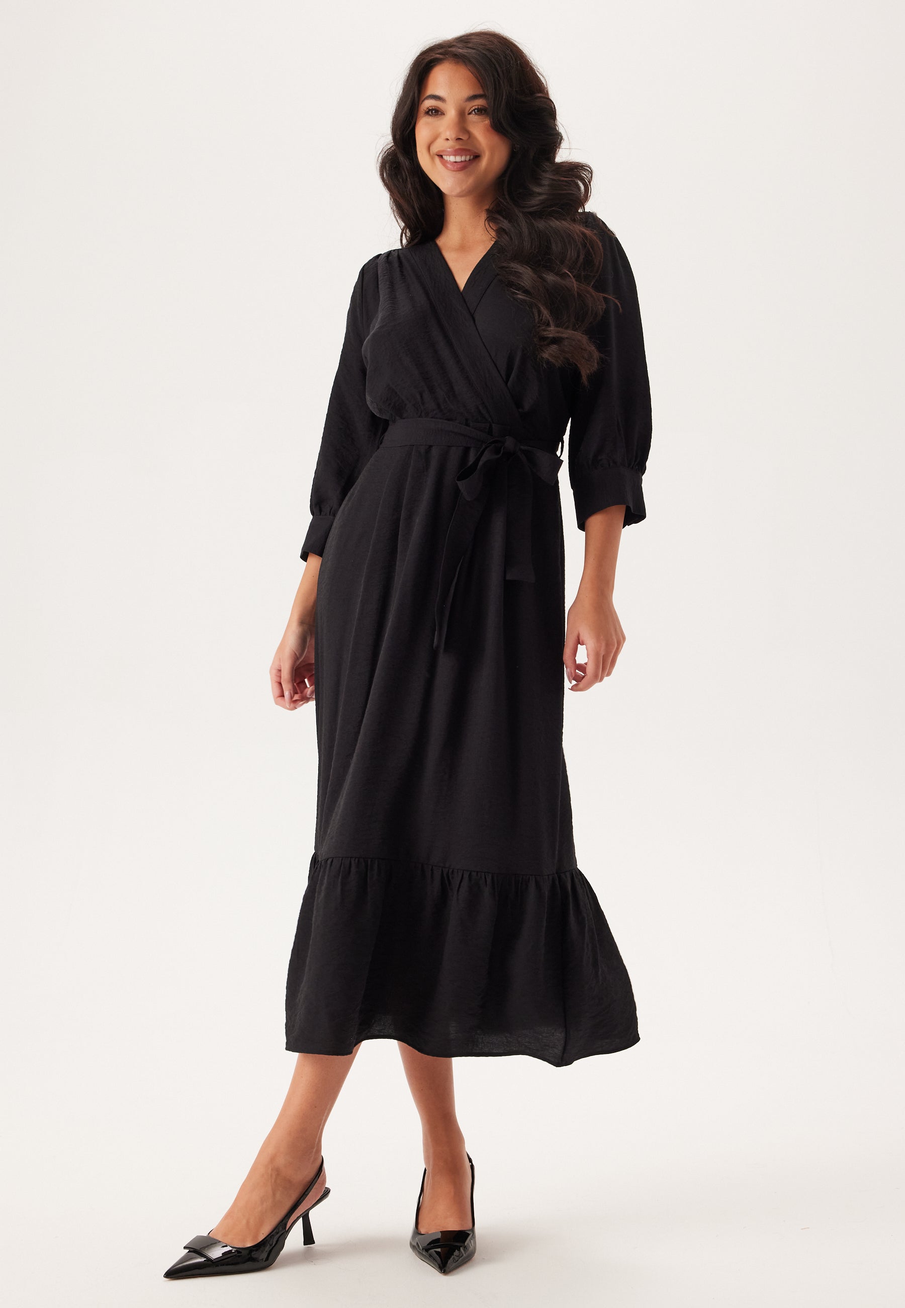BUBBLEROOM Puff Sleeve Structured Dress