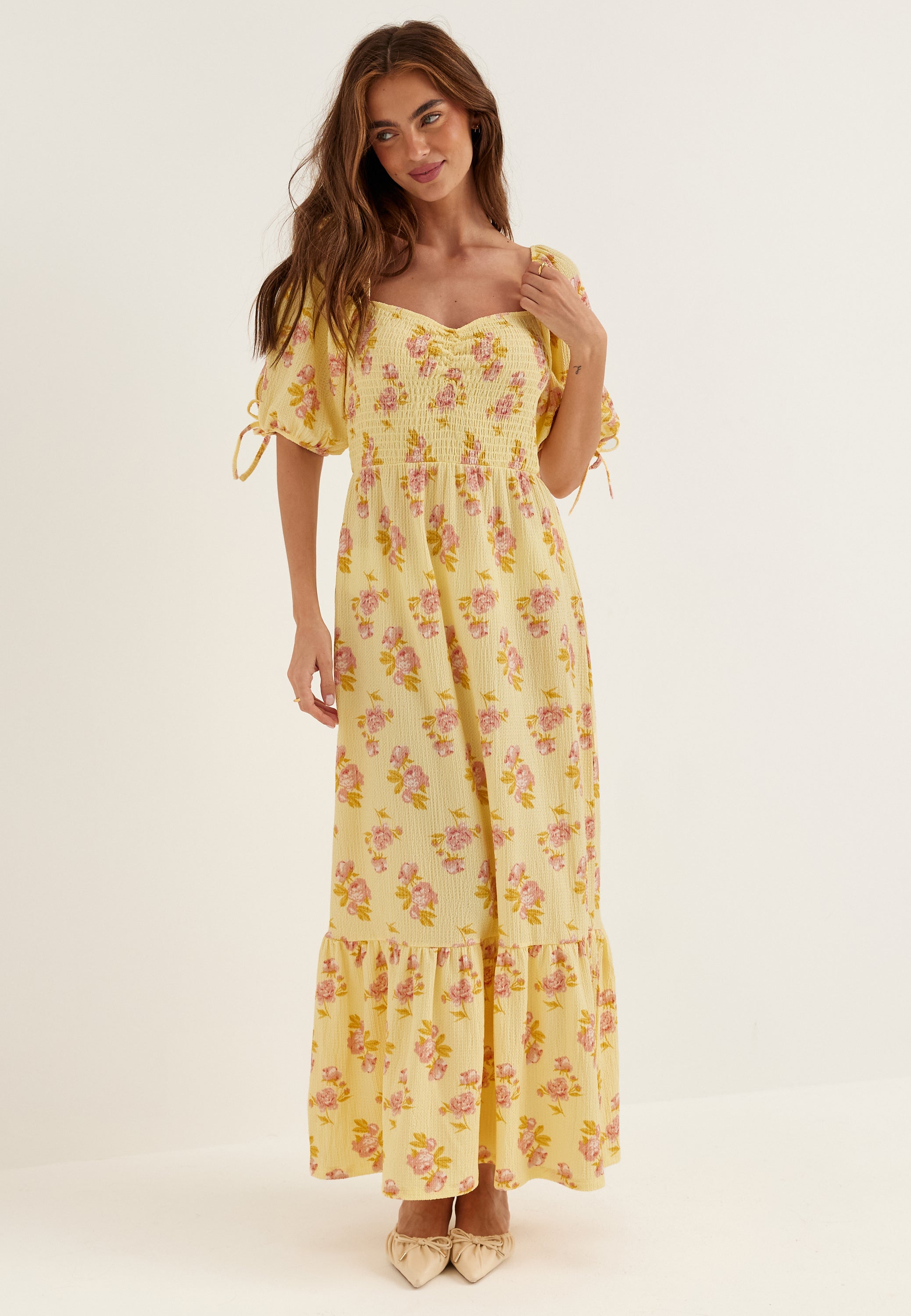BUBBLEROOM Smock Maxi Dress