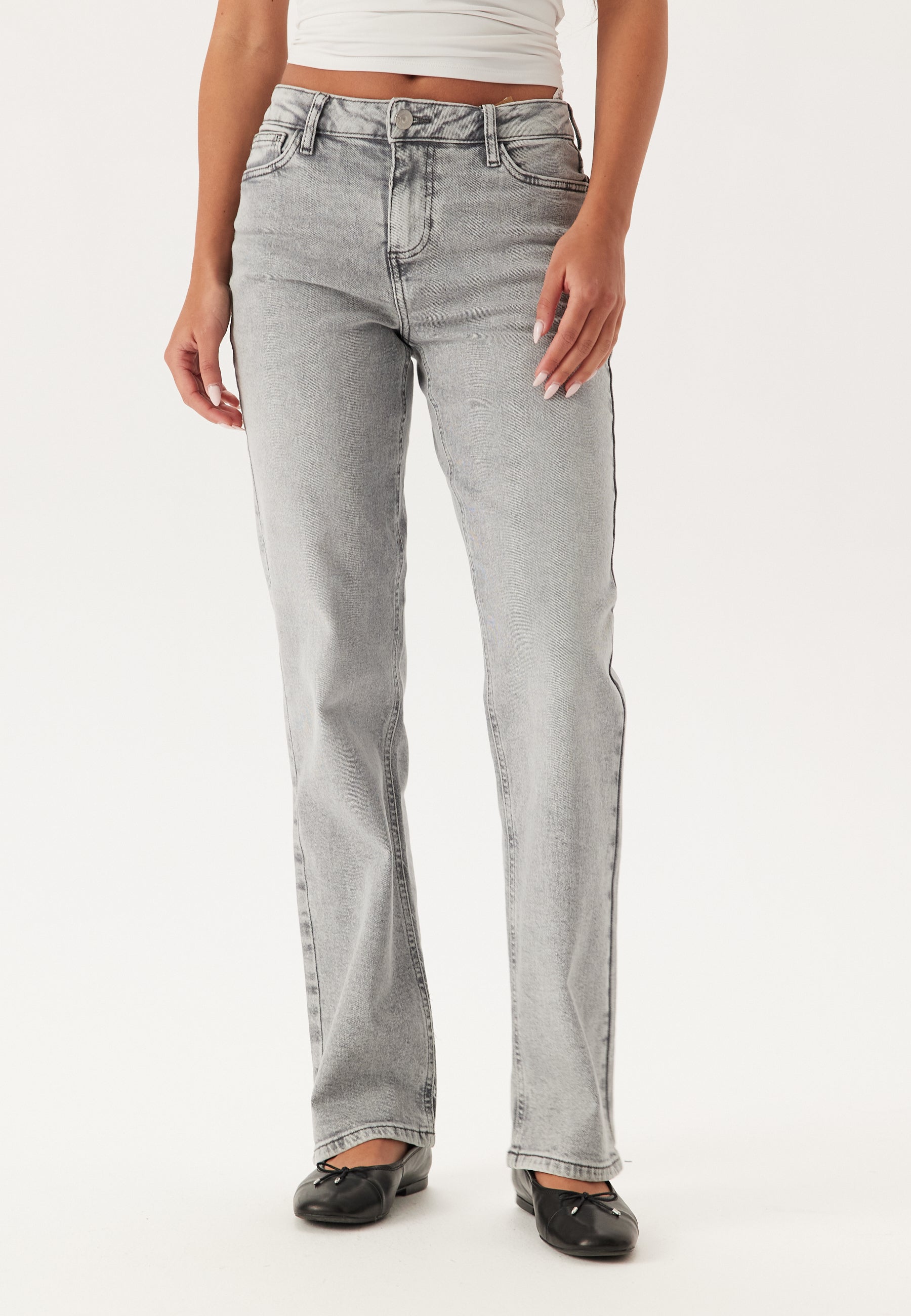 Pieces Pckelly Mw Straight Jeans Lg