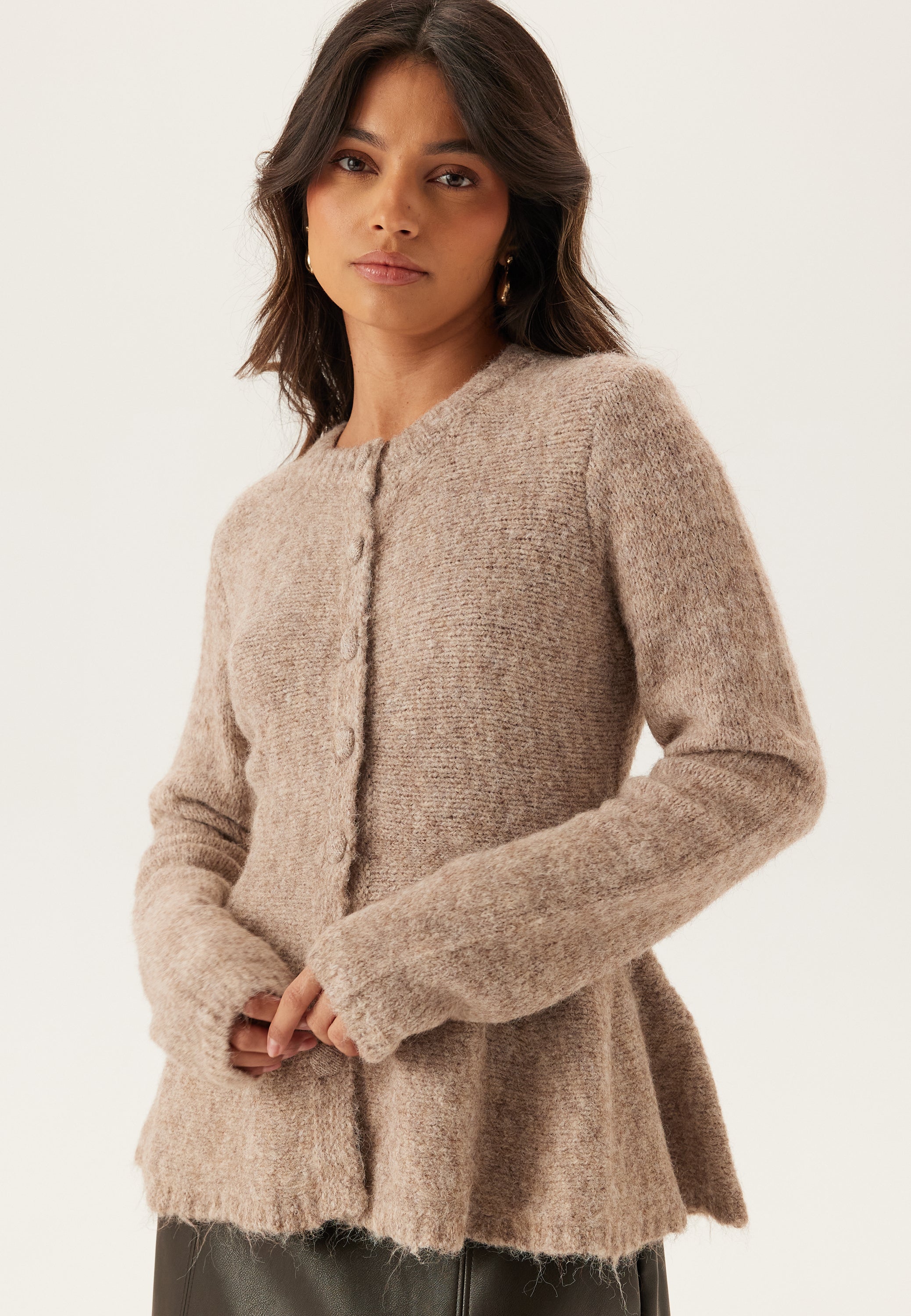 OBJECT Objsaggia Re Ls Peplum Knit Cardigan