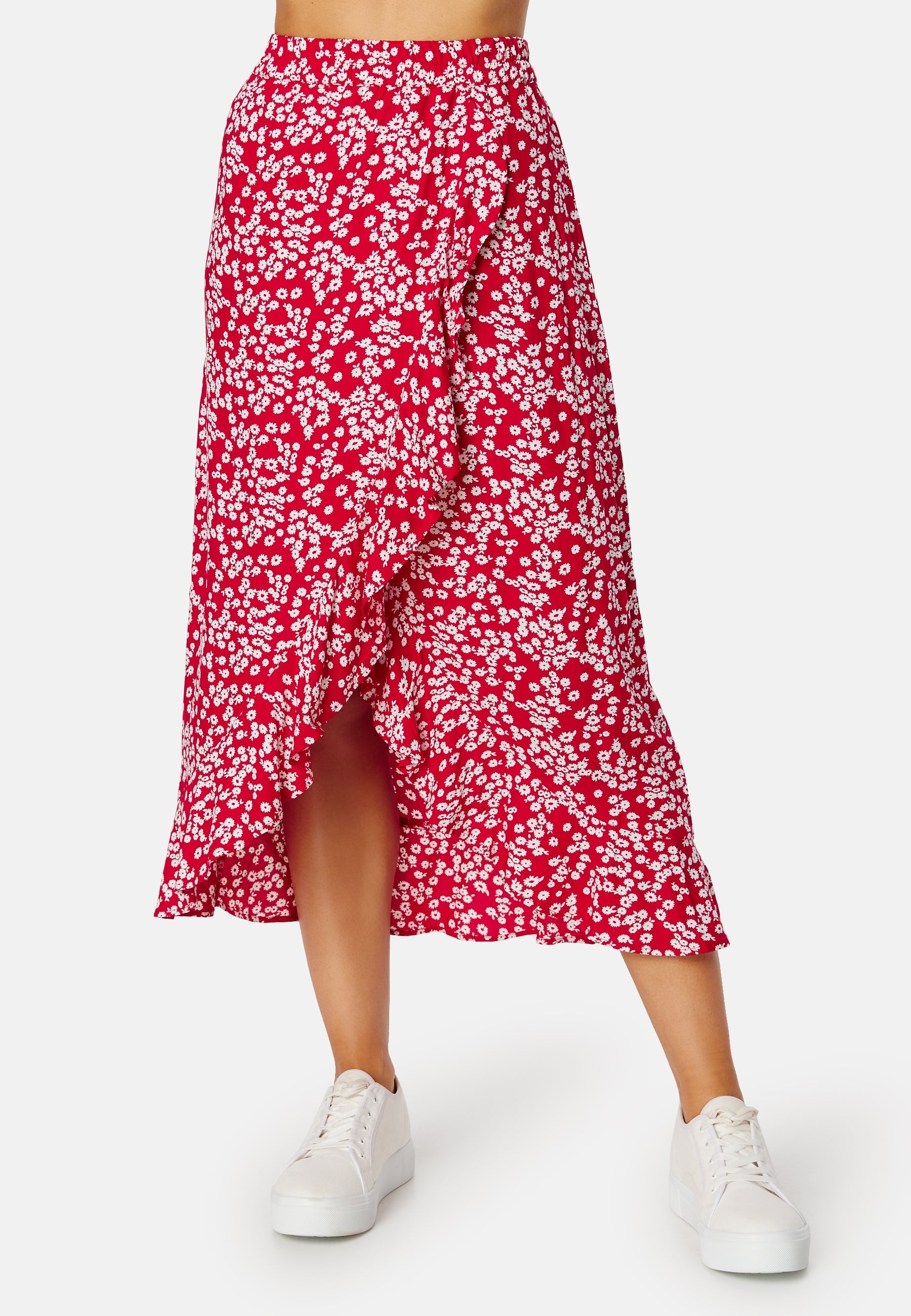 Happy Holly Front Wrap Viscose Skirt