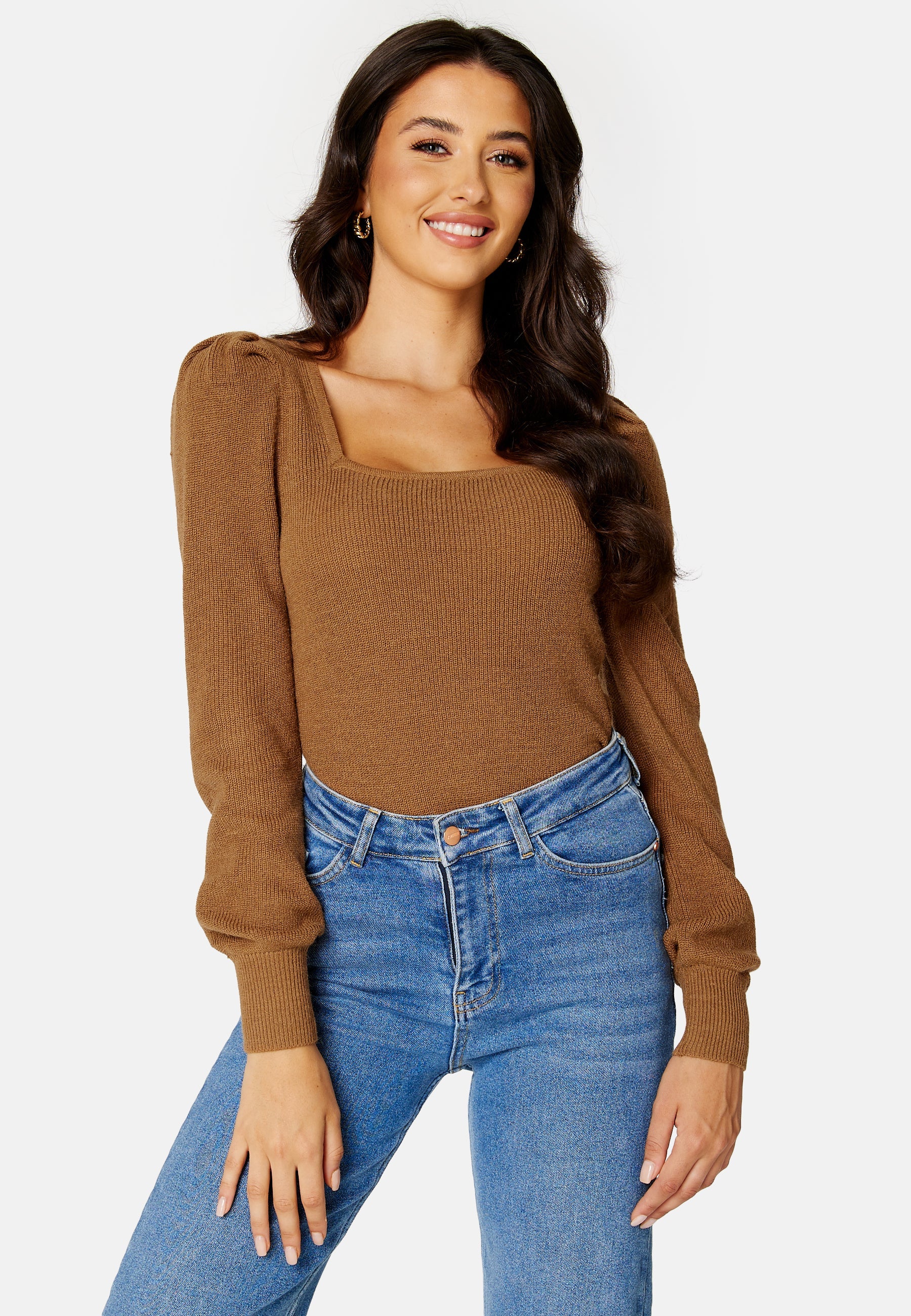 VILA See L/S Square Neck Knit