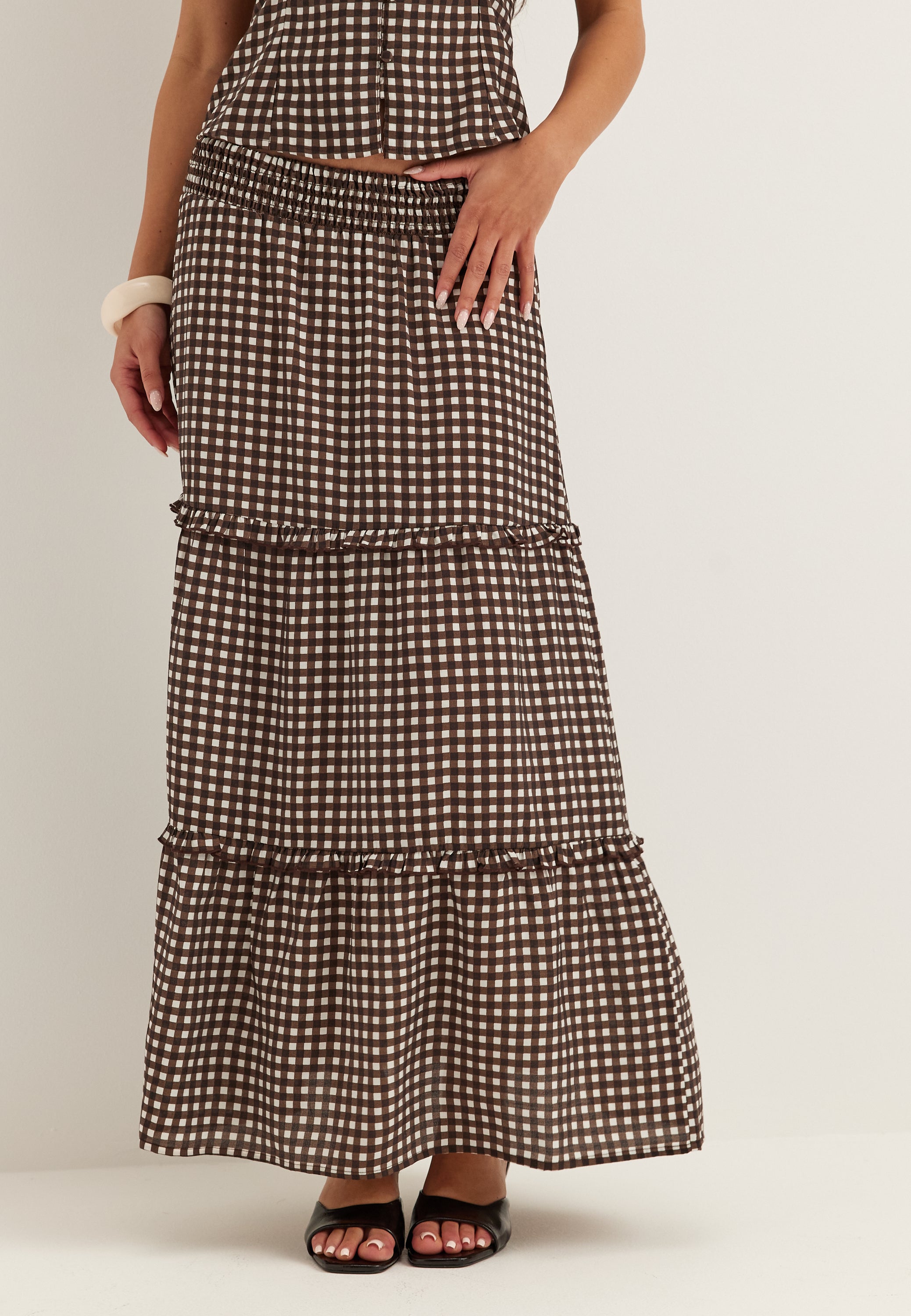 BUBBLEROOM Frill Maxi Skirt