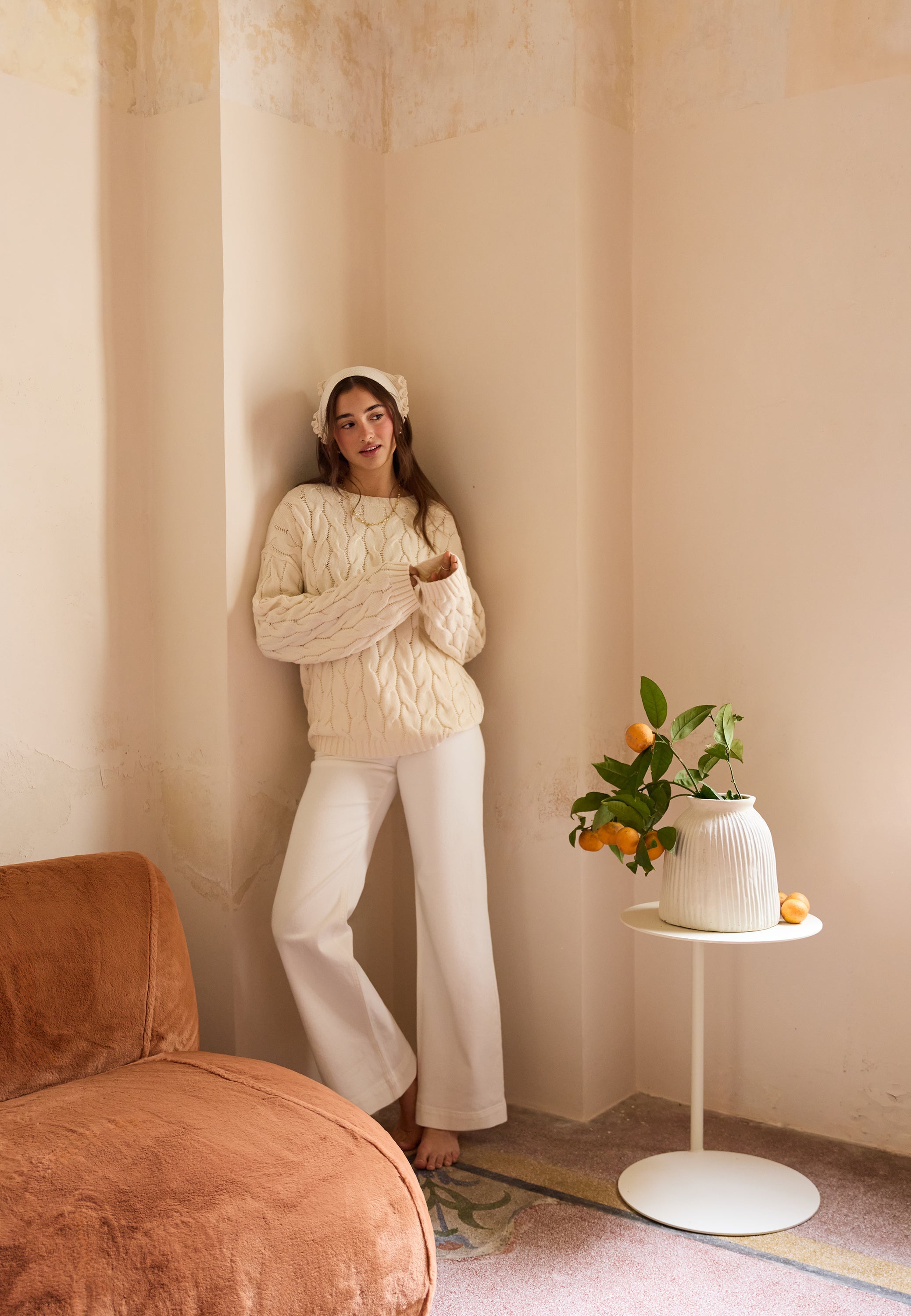 BUBBLEROOM Cable Knitted Sweater