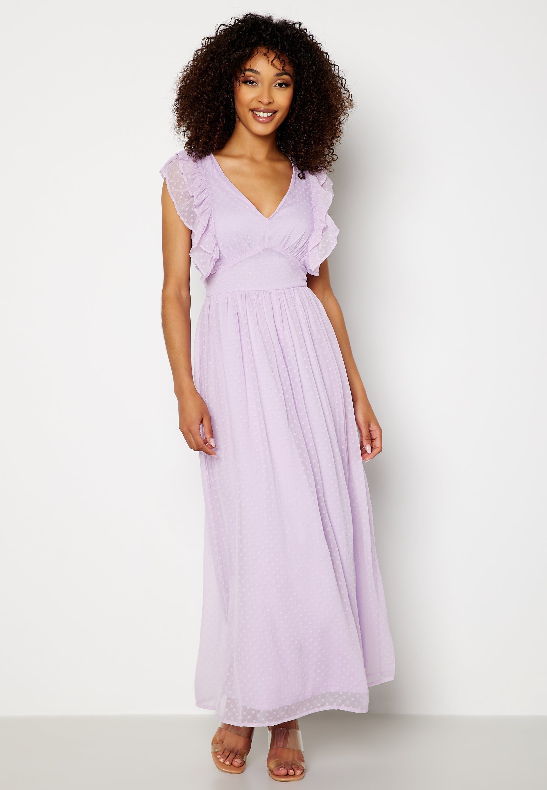 VILA Renata V-neck S/L Ankle Dress