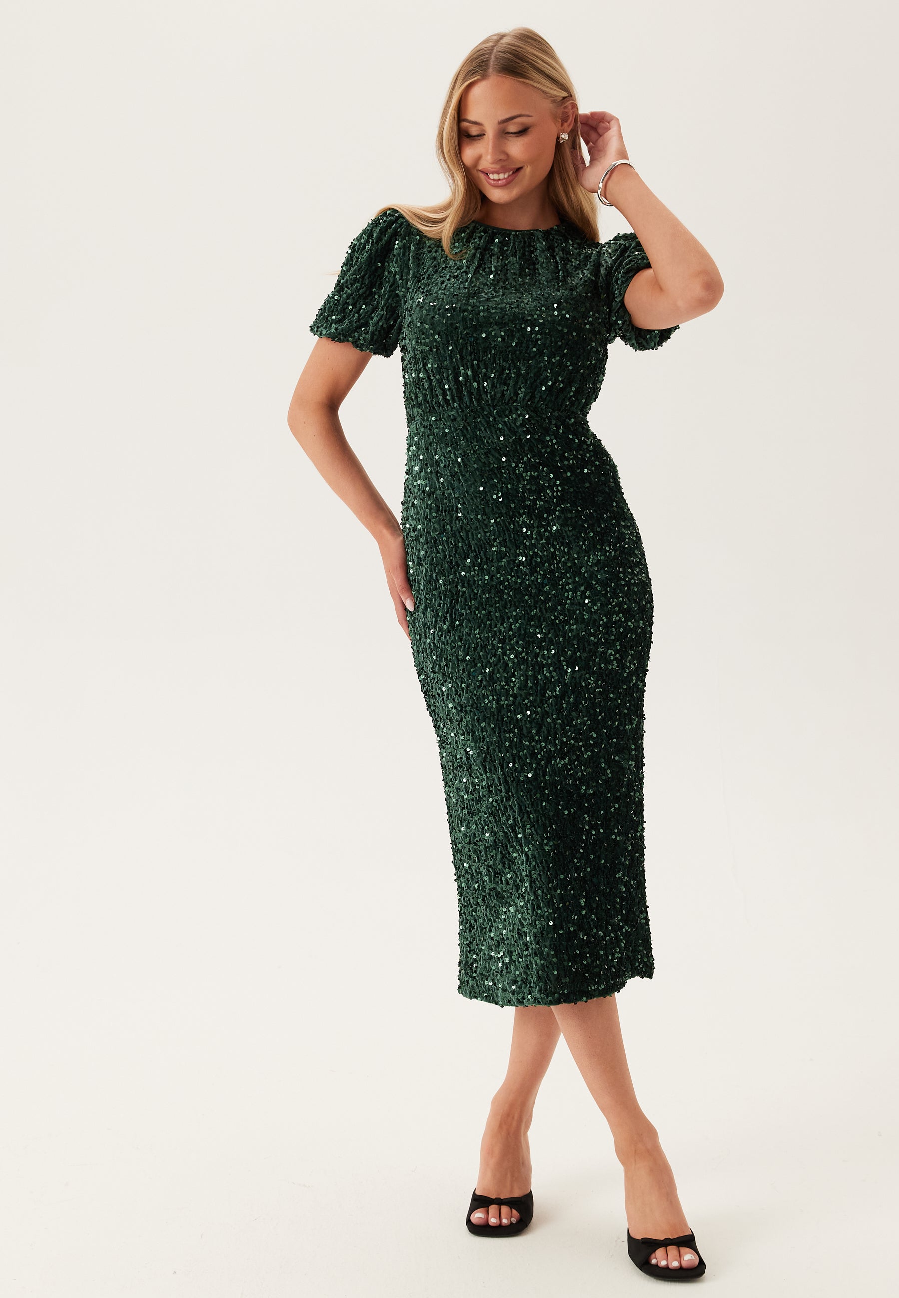 VILA Vibelieve S/S SEQUINS DRESS SE