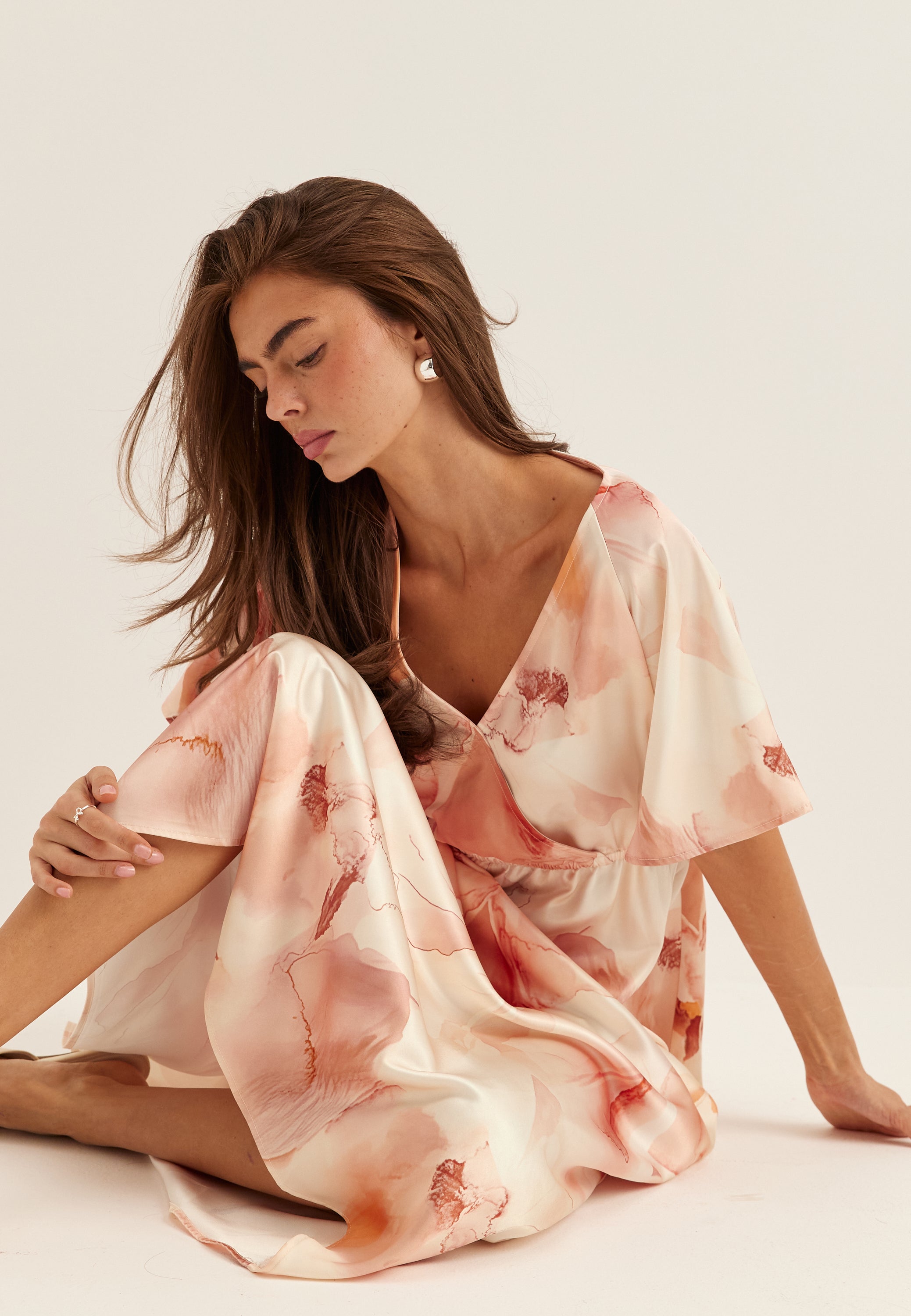 BUBBLEROOM Satin Maxi Dress