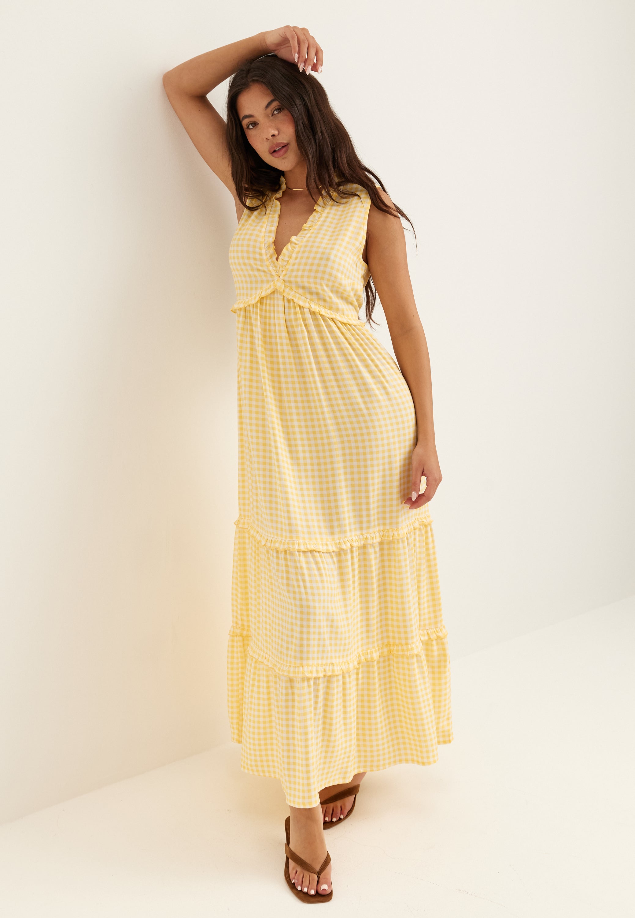 BUBBLEROOM Frill Maxi Dress