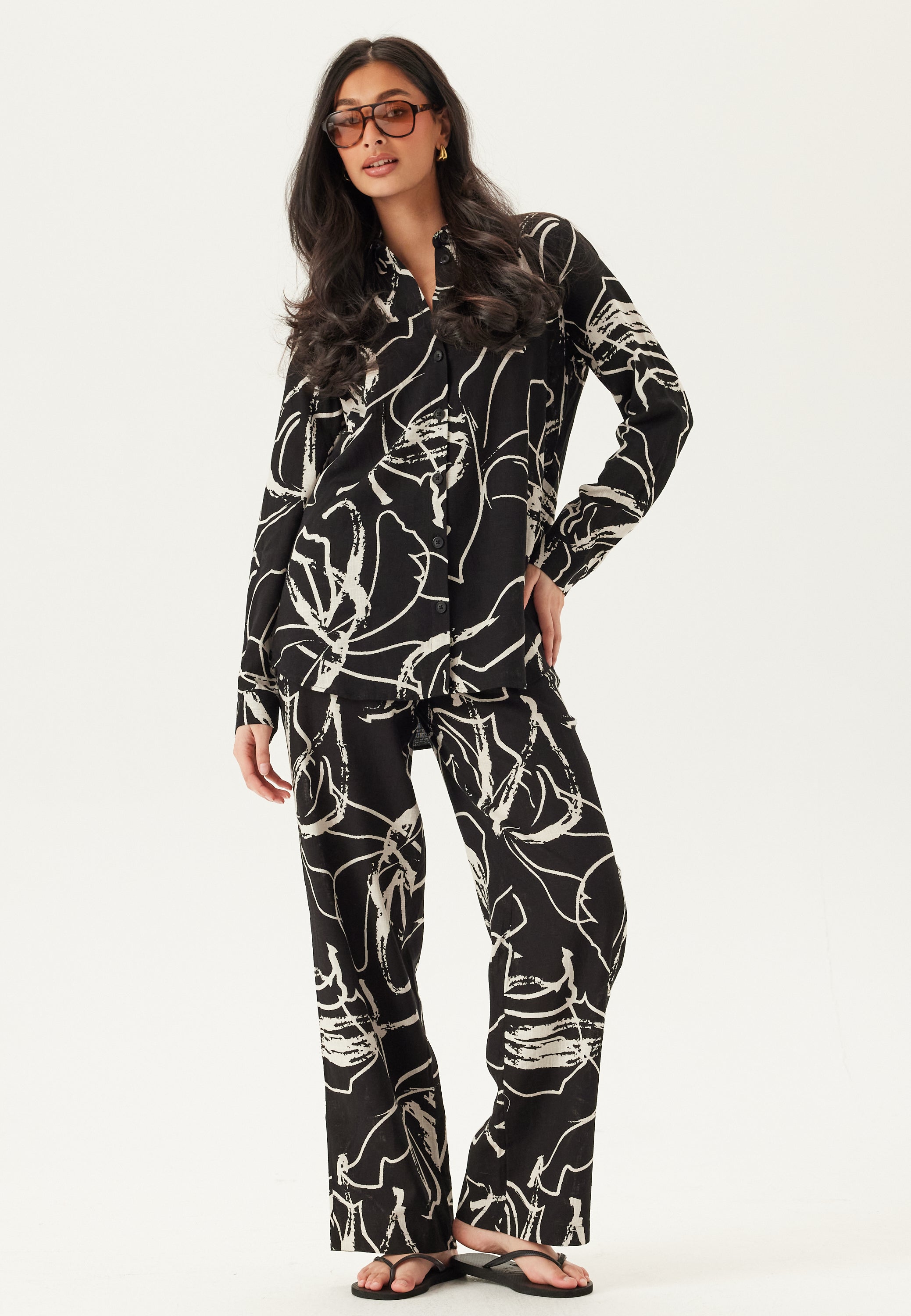 OBJECT Objsanne Aline Wide Pant Aop