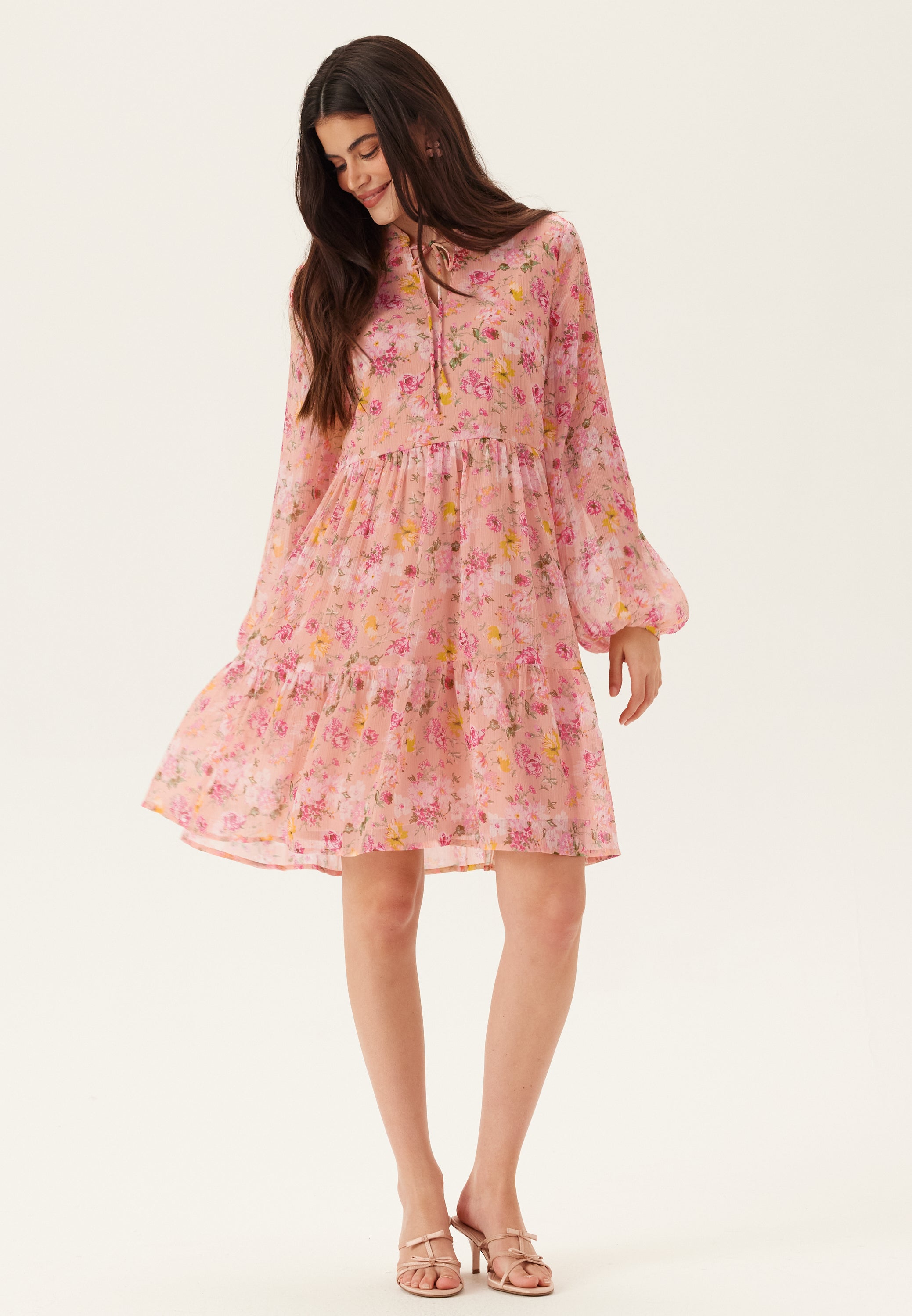 VILA Vifalia L/S TIE V-NECK DRESS