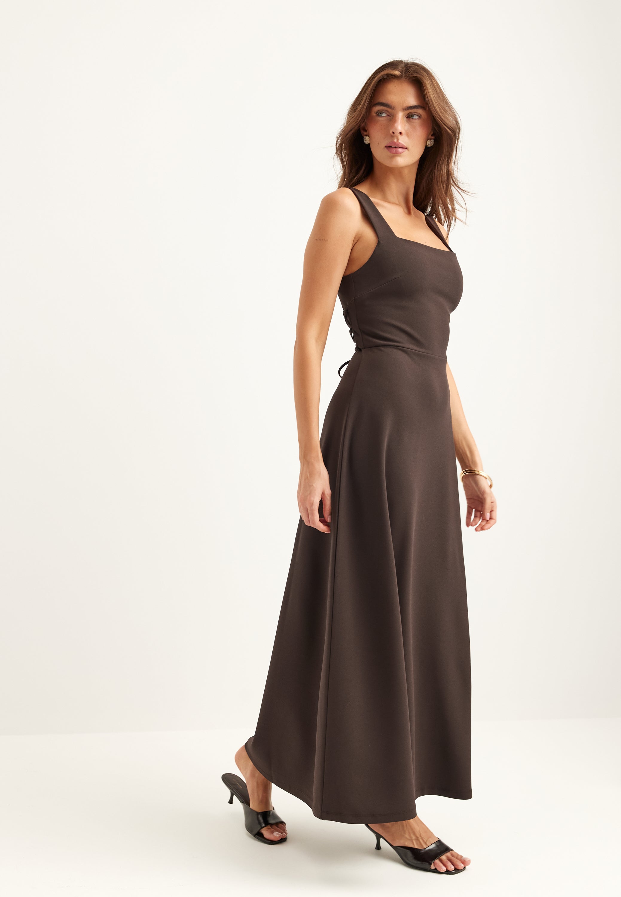 BUBBLEROOM Square Neck Corset Dress