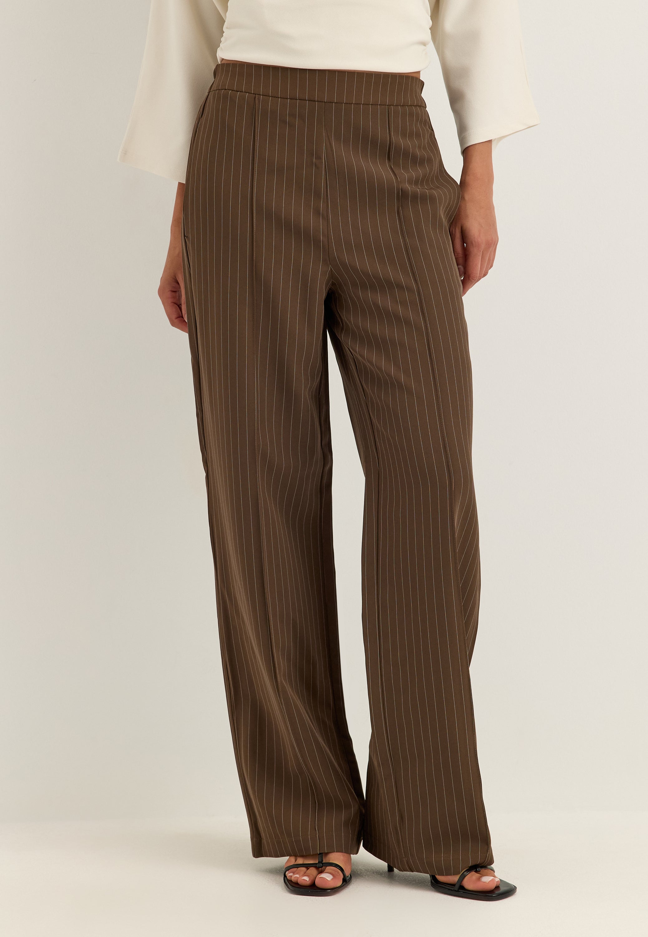 PIECES Pcbozzy Hw Wide Striped Pants