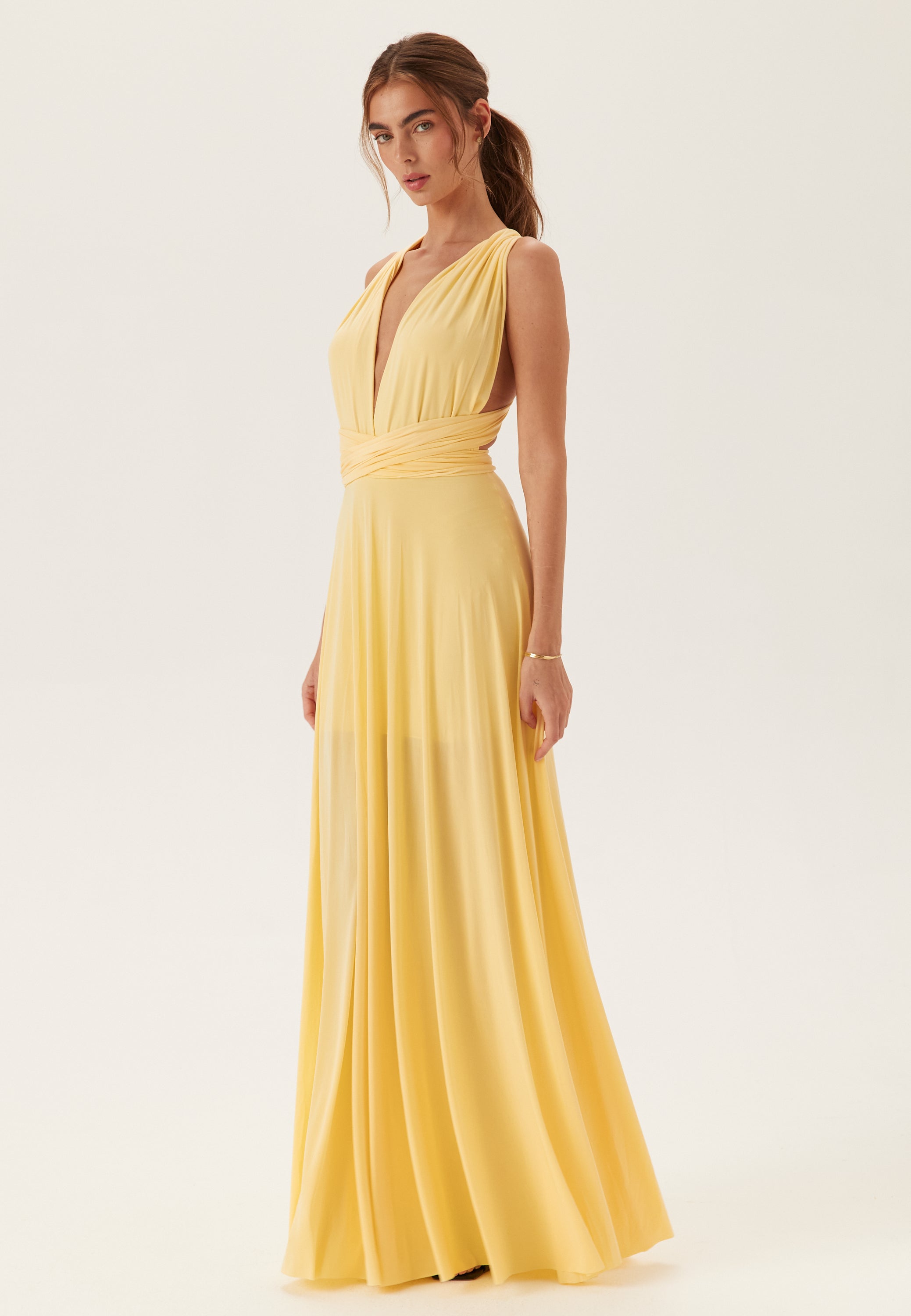 Goddiva Multi Tie Maxi Dress