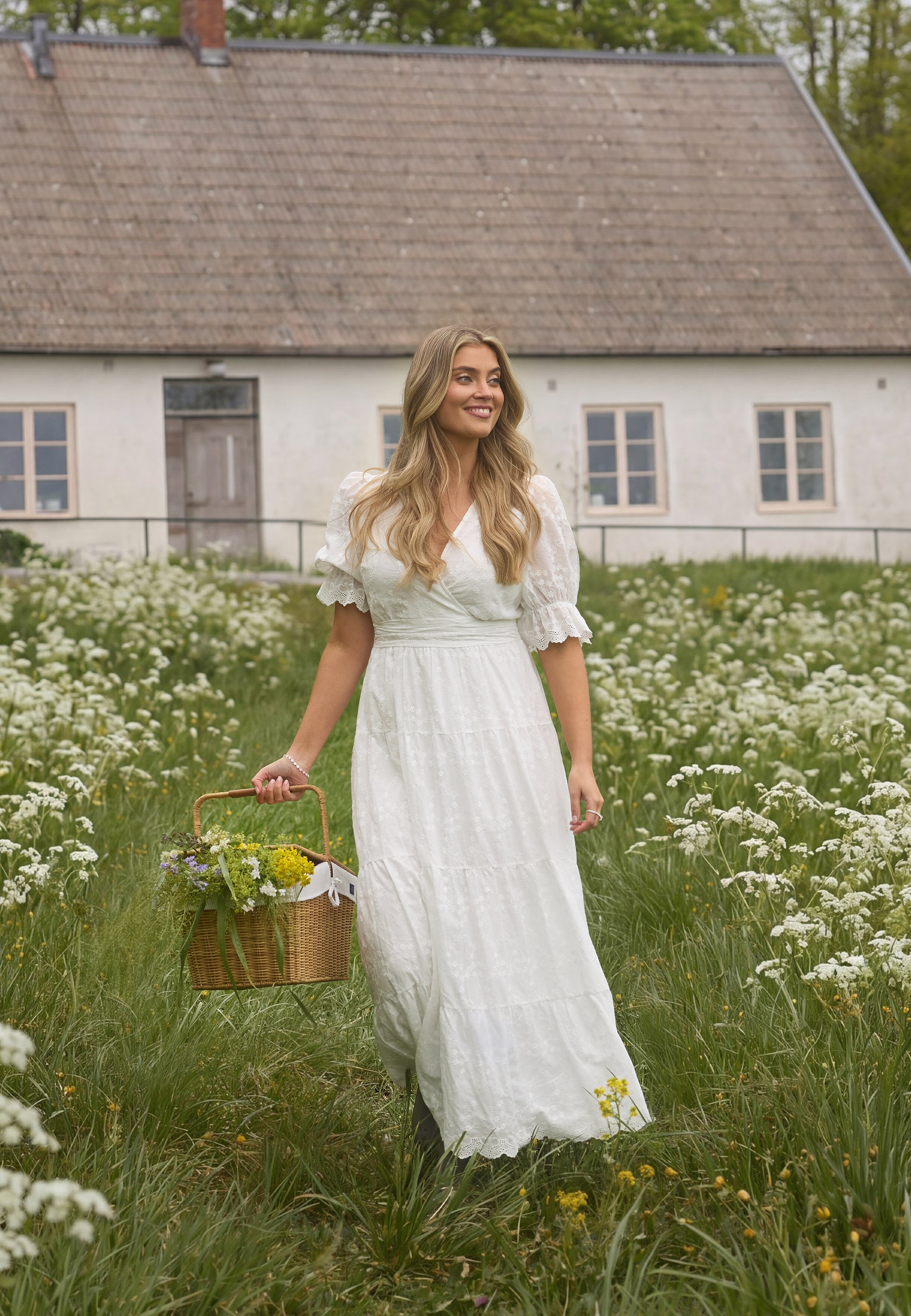BIANCA GONZALEZ X Broderie Anglaise Maxi Dress