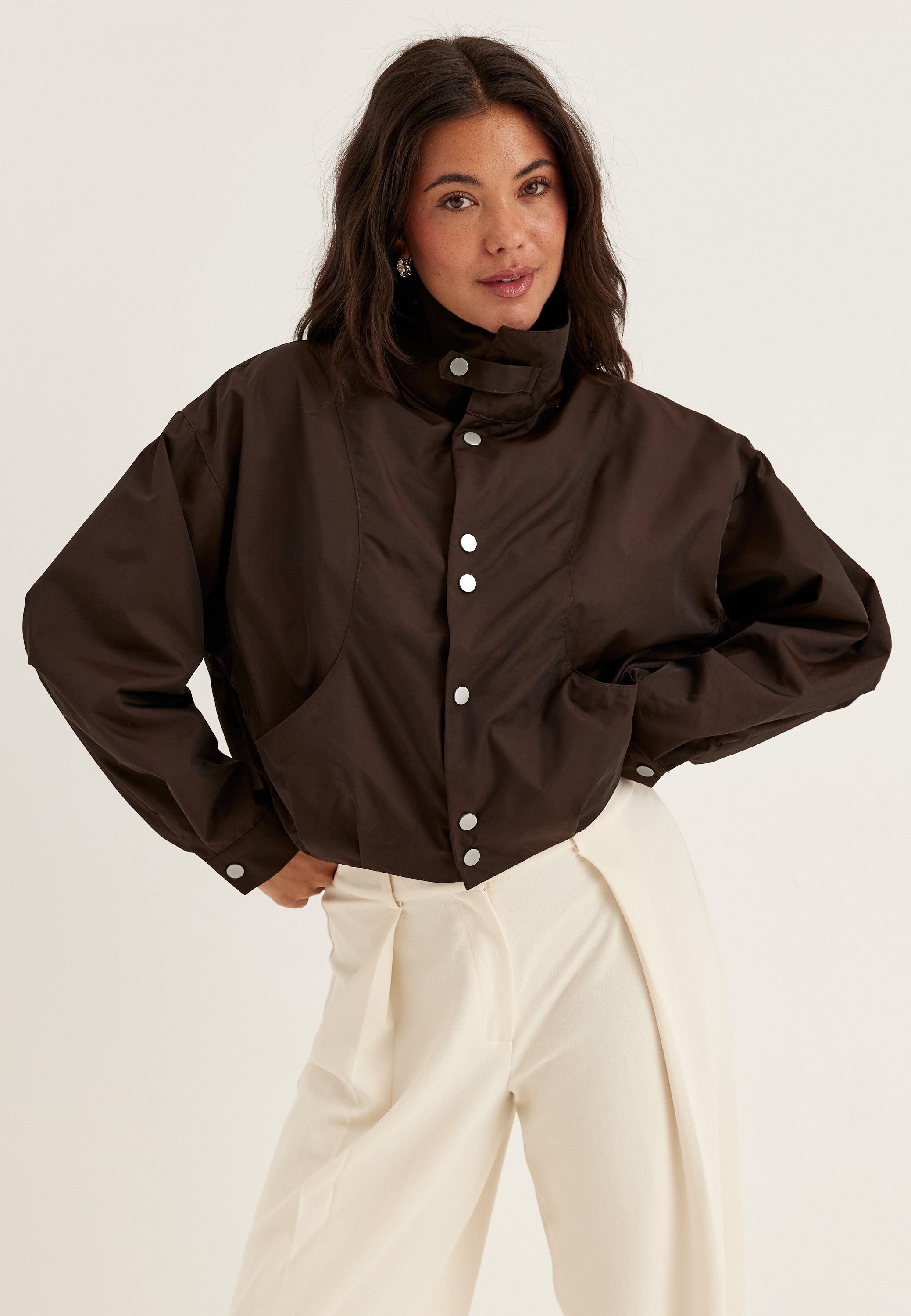 BUBBLEROOM Short High Collar Jacket