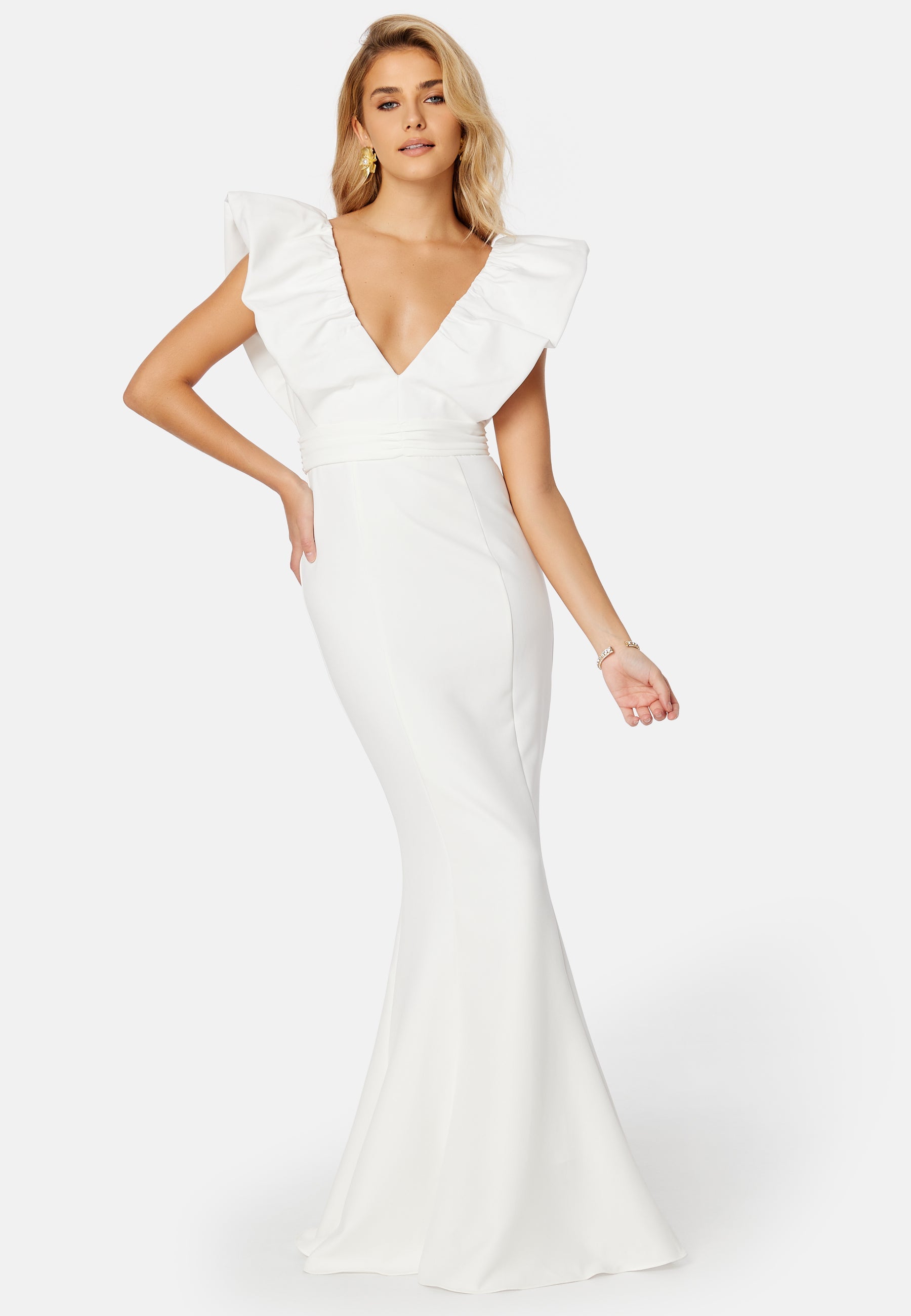 Elle Zeitoune Marie Voluminous Shoulder Dress