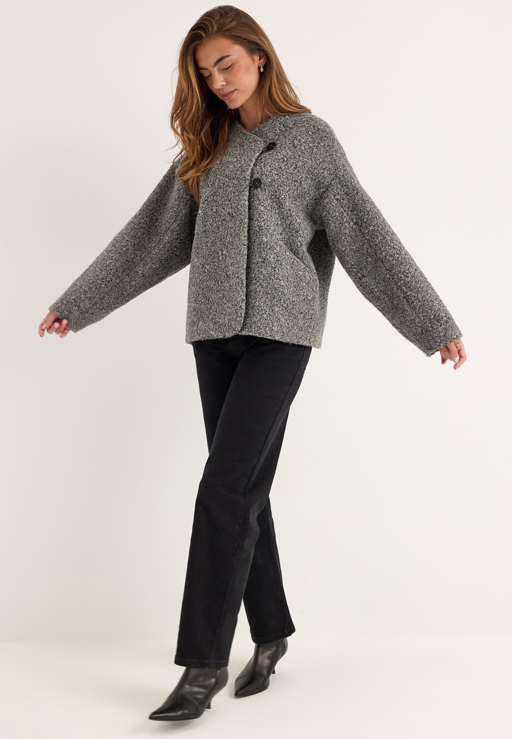 BUBBLEROOM Bouclé Short Jacket