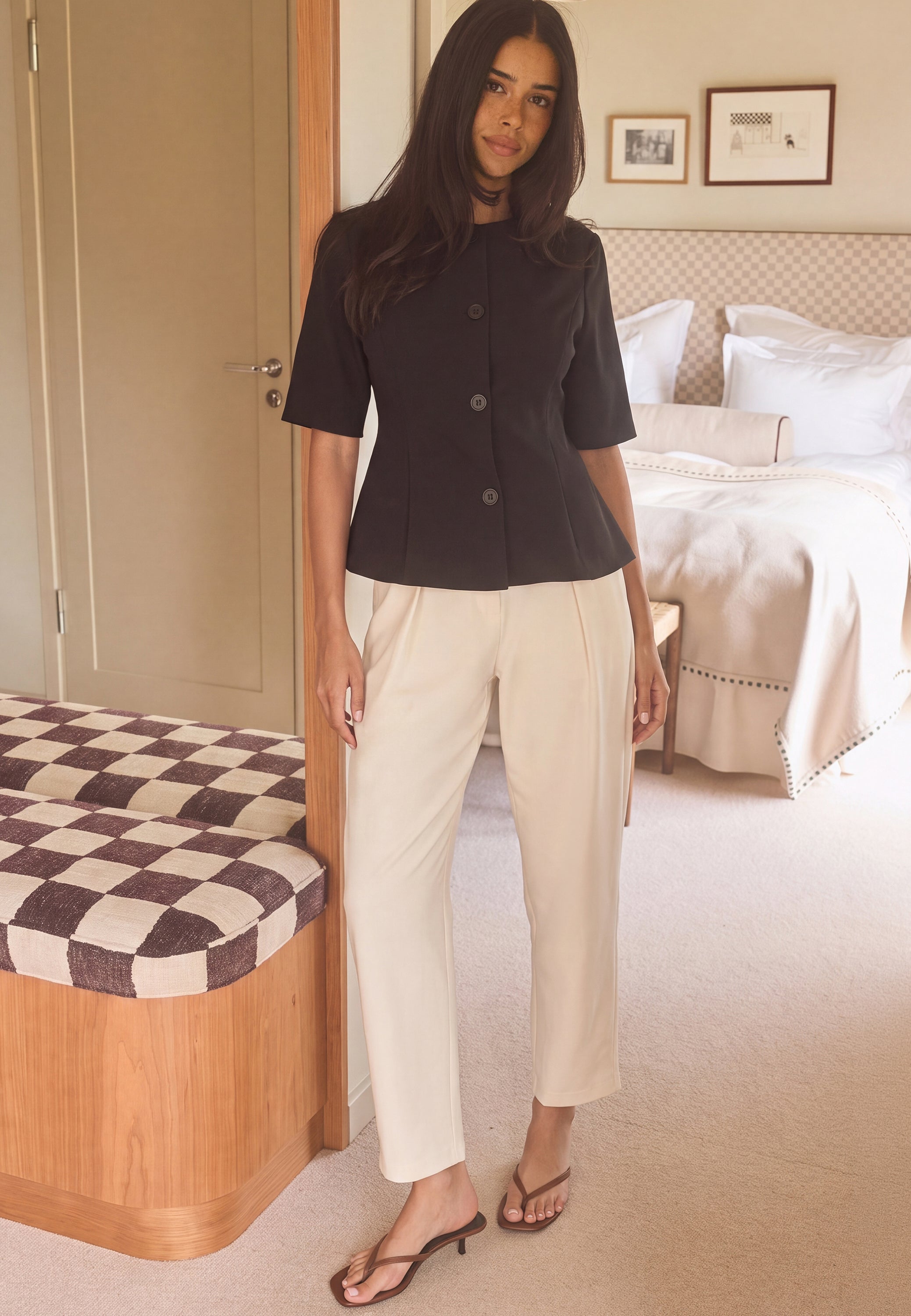 BUBBLEROOM Soft Suit Barrel Pants