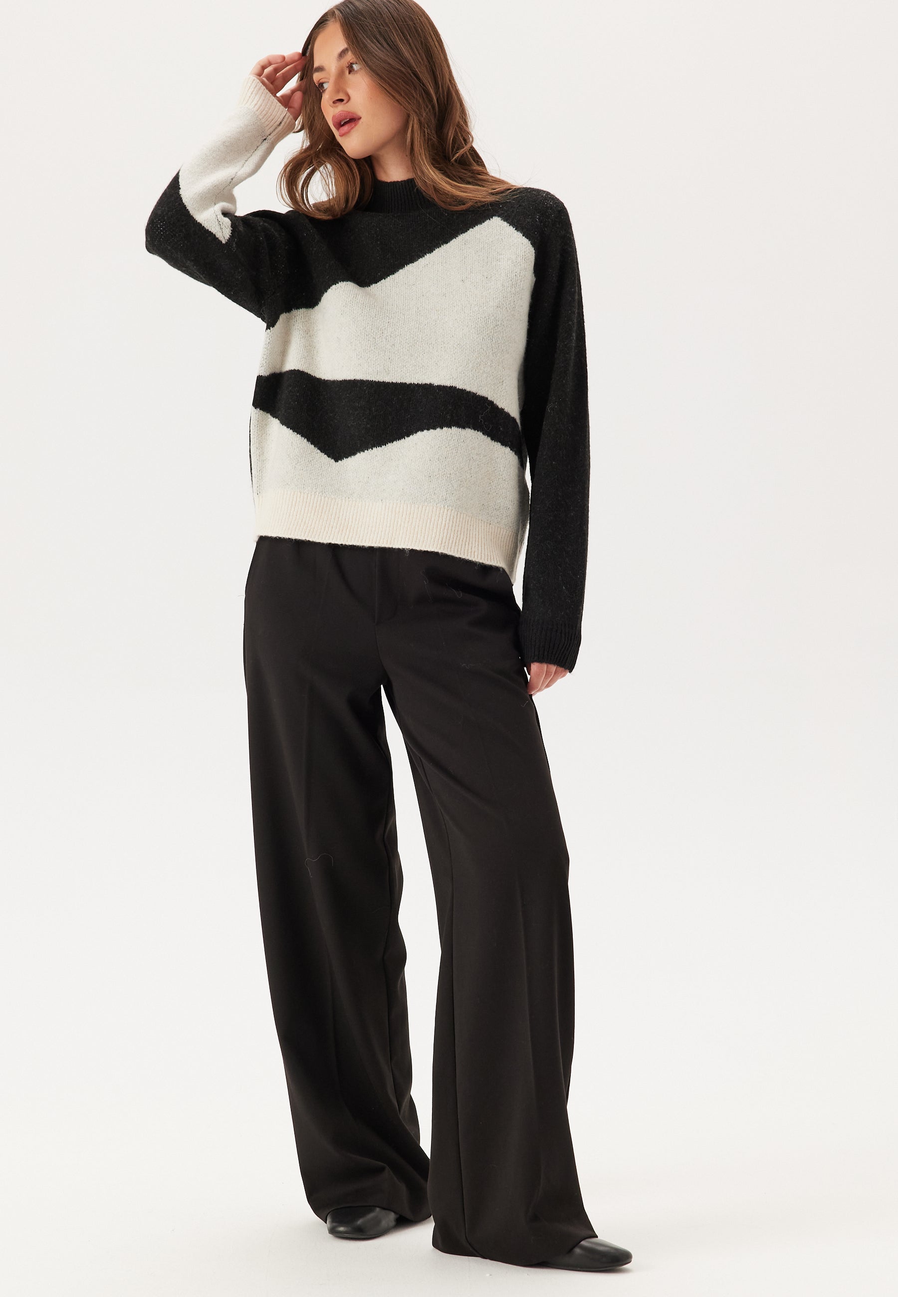 VILA Vicilia Mock Neck L/S JAQUARD
