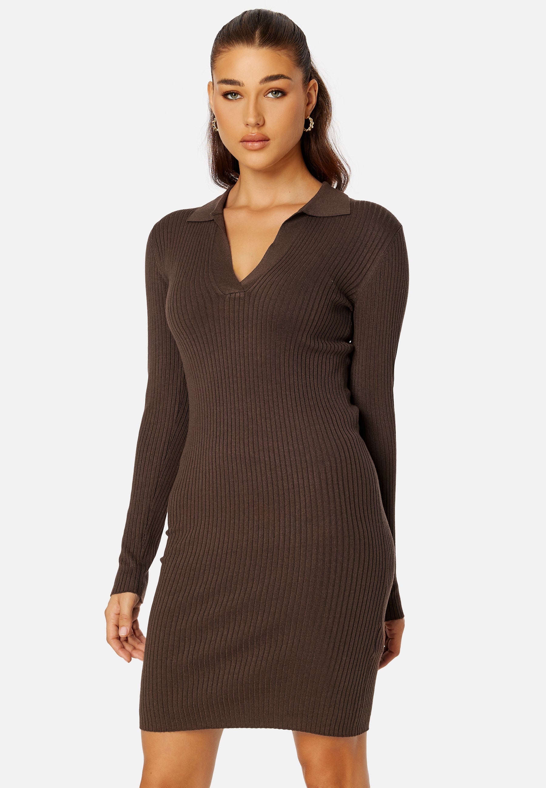 JDY Plum L/S Polo Dress